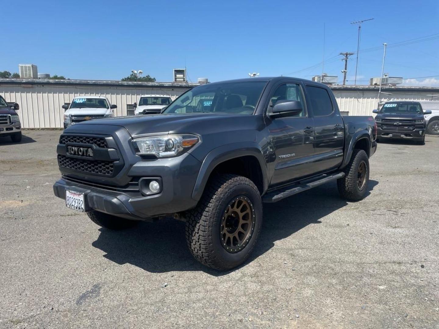2017 Magnetic Gray Metallic Toyota Tacoma TRD Off-Road (3TMCZ5AN1HM) with an 3.5L 3.5L V6 278hp 265ft. lbs. Direct Injection engine, 6-Speed Shiftable Automatic transmission, located at 800 Riverside Ave, Roseville, CA, 95678, 916-773-4549 & Toll Free: 866-719-4393, 38.732265, -121.291039 - DOUBLE CAB TRD OFF ROAD 4X4 - Photo#0