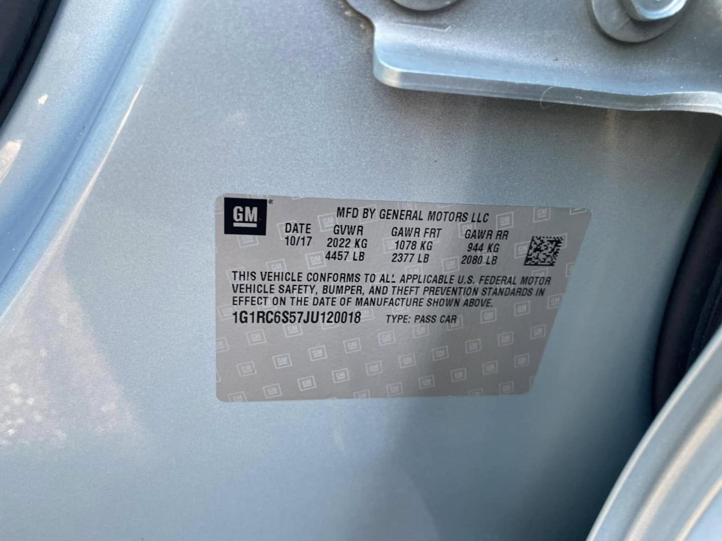 2018 Chevrolet Volt LT (1G1RC6S57JU) with an 1.5L L4 DOHC 16V engine, CVT transmission, located at 744 E Miner Ave, Stockton, CA, 95202, (209) 944-5770, 37.956863, -121.282082 - PLUS TAXES AND FEES NO CHARGER AVAILABLE - Photo#13