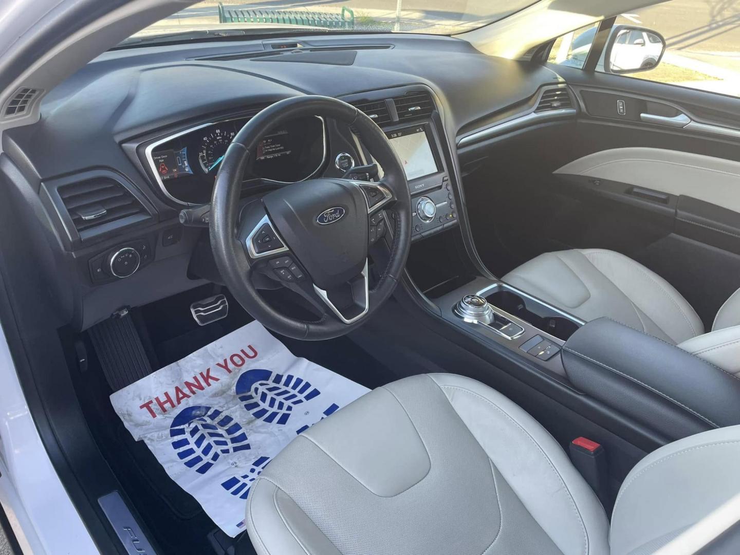 2018 WHITE Ford Fusion Energi Titanium (3FA6P0SUXJR) with an 2.0L L4 DOHC 16V HYBRID engine, CVT transmission, located at 744 E Miner Ave, Stockton, CA, 95202, (209) 944-5770, 37.956863, -121.282082 - PLUS TAXES AND FEEDS - Photo#7