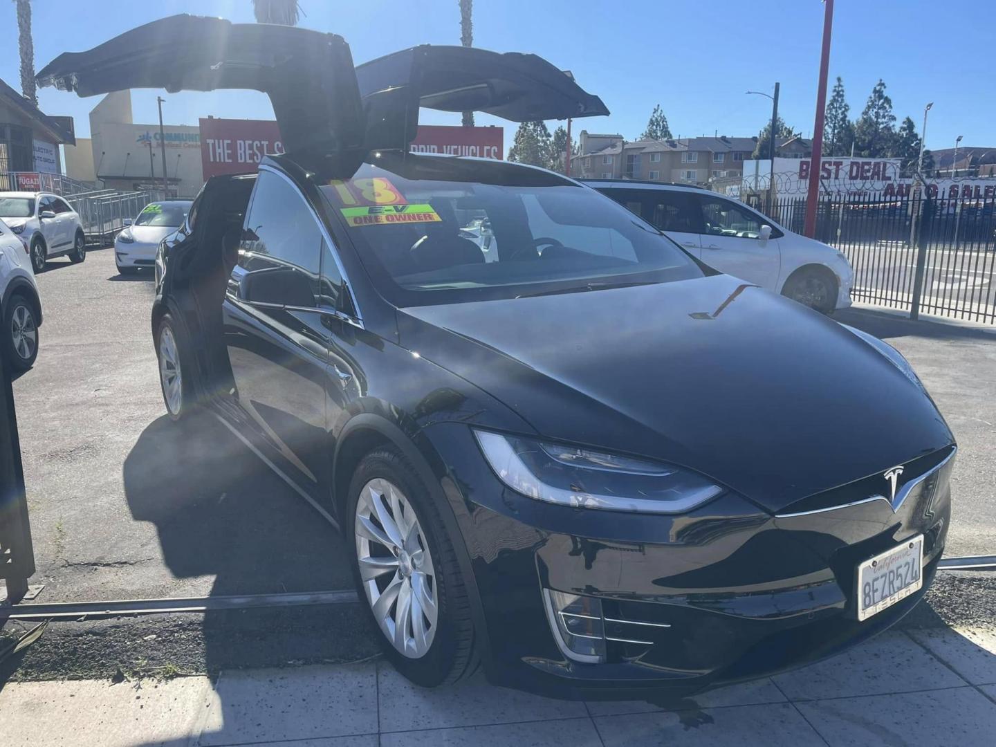 2018 BLACK Tesla Model X 90D (5YJXCBE26JF) with an ELECTRIC engine, 1A transmission, located at 744 E Miner Ave, Stockton, CA, 95202, (209) 944-5770, 37.956863, -121.282082 - PLUS TAXES AND FEES - Photo#16