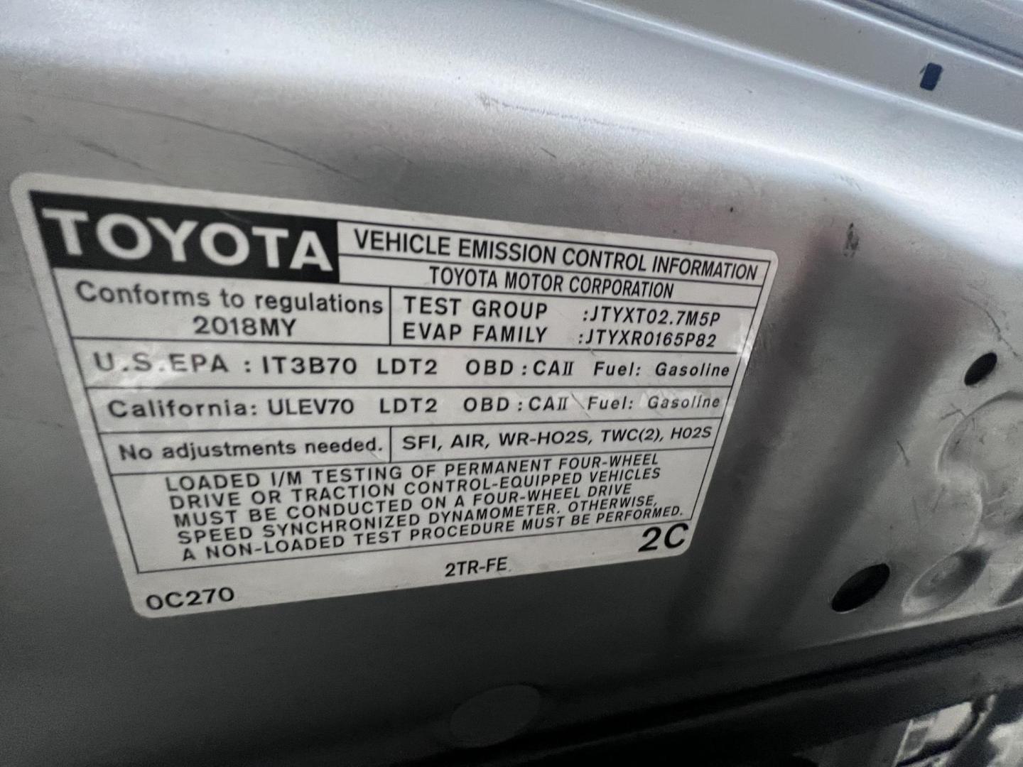 2018 Space Gray Metallic Toyota Tacoma SR5 Access Cab I4 6AT 2WD (5TFRX5GNXJX) with an 2.7L L4 DOHC 16V engine, 6A transmission, located at 30 S. Berkeley Avenue, Pasadena, CA, 91107, (626) 248-7567, 34.145447, -118.109398 - Crown City Motors is a used “Buy Here Pay Here” car dealer in Pasadena CA. “Buy Here Pay Here” financing, means that when you purchase your vehicle from our dealership, that you make the payments to the dealership as well. We do not need the banks approval to get you approved for a used auto - Photo#32