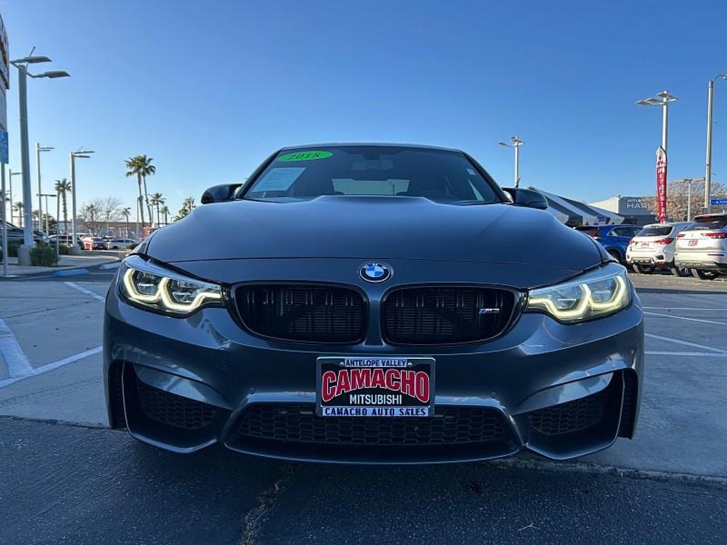 2018 GRAY BMW M3 (WBS8M9C50J5) with an 6-Cyl Twin Turbo 3.0 Liter engine, located at 412 Auto Vista Drive, Palmdale, 93551, (661) 945-0620, 34.592636, -118.136681 - Photo#1