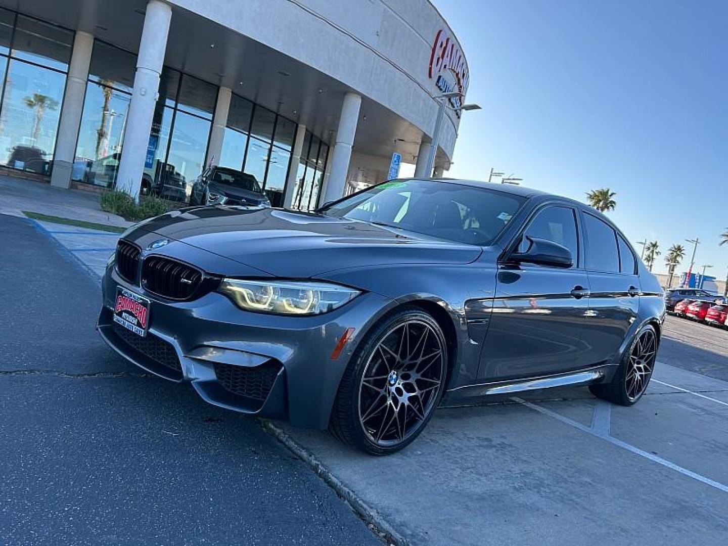 2018 GRAY BMW M3 (WBS8M9C50J5) with an 6-Cyl Twin Turbo 3.0 Liter engine, located at 412 Auto Vista Drive, Palmdale, 93551, (661) 945-0620, 34.592636, -118.136681 - Photo#2