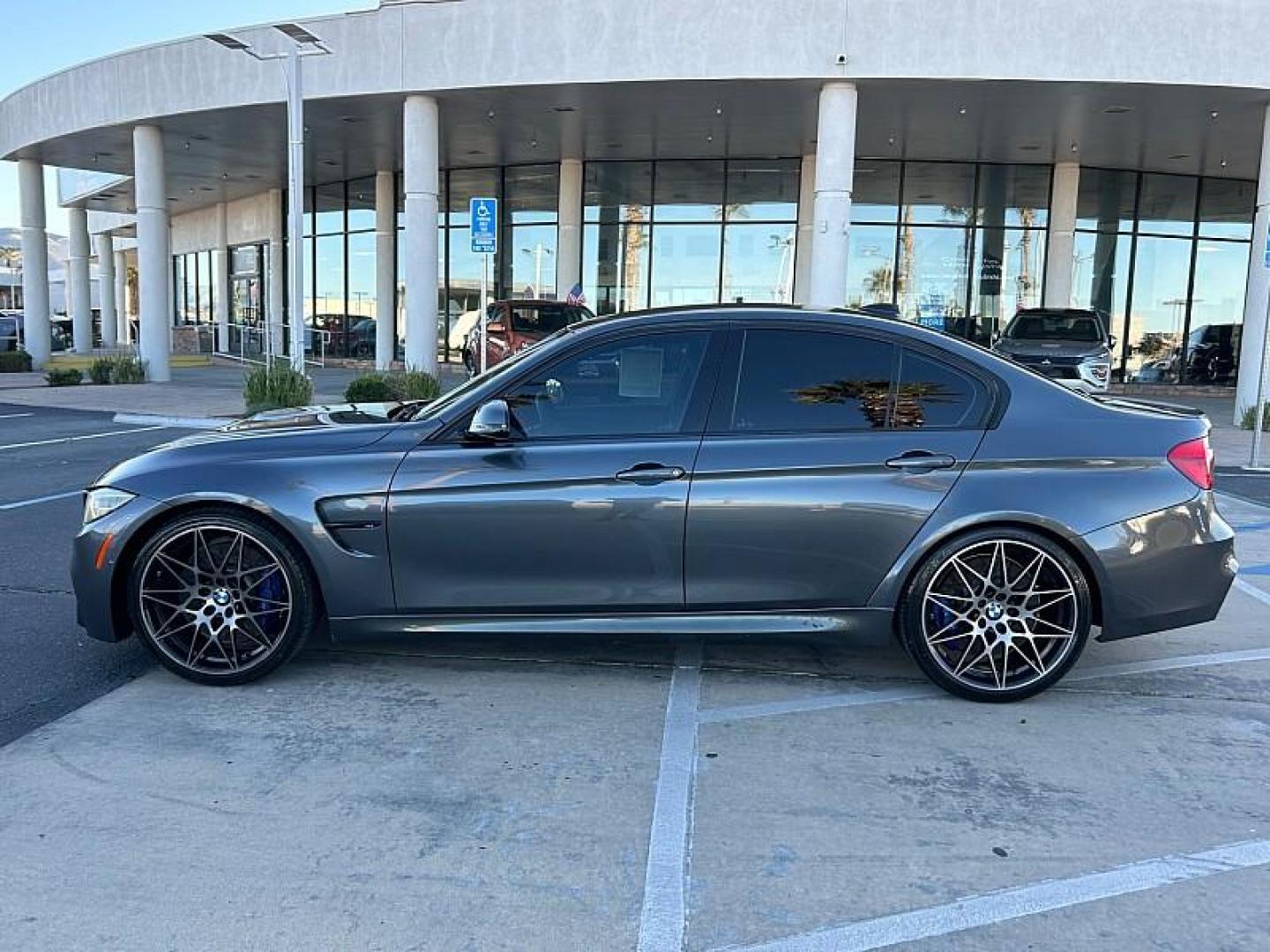 2018 GRAY BMW M3 (WBS8M9C50J5) with an 6-Cyl Twin Turbo 3.0 Liter engine, located at 412 Auto Vista Drive, Palmdale, 93551, (661) 945-0620, 34.592636, -118.136681 - Photo#3