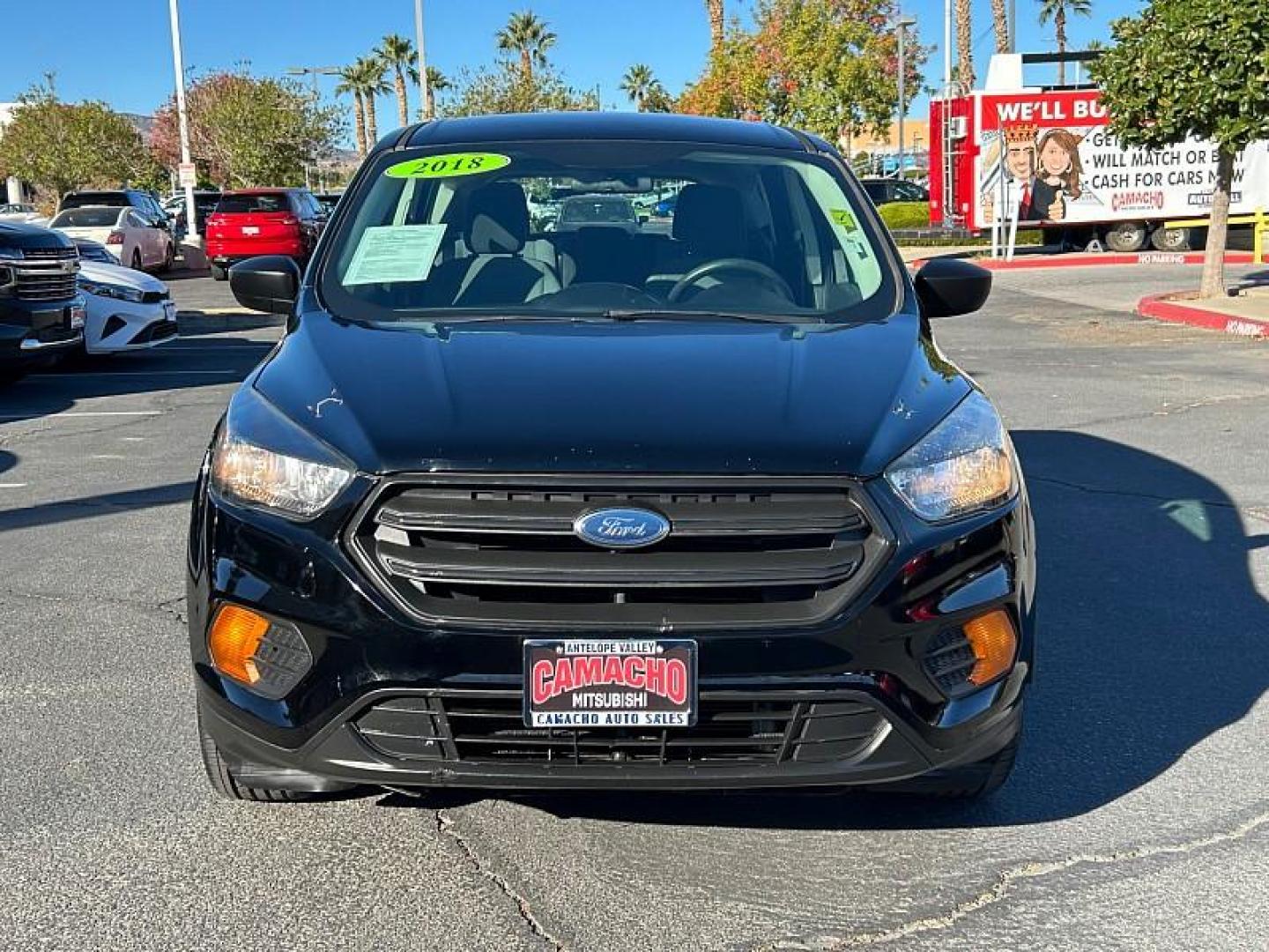 2018 BLACK Ford Escape (1FMCU0F77JU) with an 4-Cyl 2.5 Liter engine, Auto 6-Spd w/SelShft transmission, located at 412 Auto Vista Drive, Palmdale, 93551, (661) 945-0620, 34.592636, -118.136681 - Photo#2