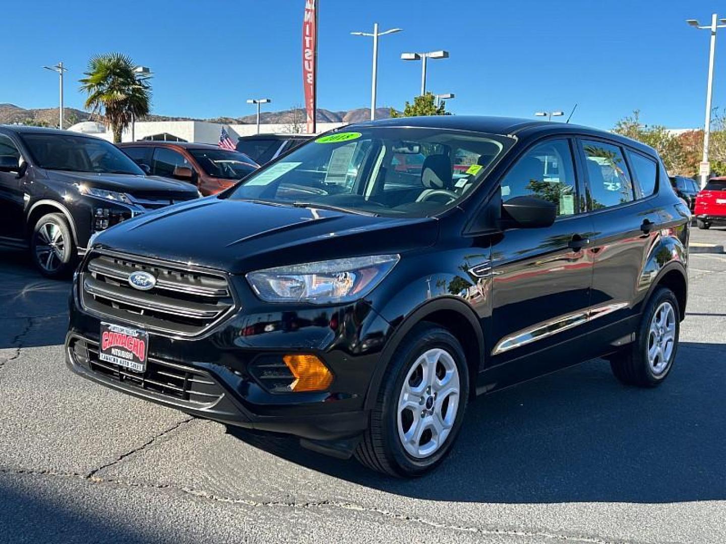 2018 BLACK Ford Escape (1FMCU0F77JU) with an 4-Cyl 2.5 Liter engine, Auto 6-Spd w/SelShft transmission, located at 412 Auto Vista Drive, Palmdale, 93551, (661) 945-0620, 34.592636, -118.136681 - Photo#3