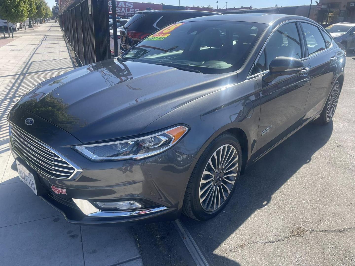 2018 Ford Fusion Energi Titanium (3FA6P0SU5JR) with an 2.0L L4 DOHC 16V HYBRID engine, CVT transmission, located at 744 E Miner Ave, Stockton, CA, 95202, (209) 944-5770, 37.956863, -121.282082 - PLUS TAXES AND FEES NO CHARGER AVAILABLE - Photo#3