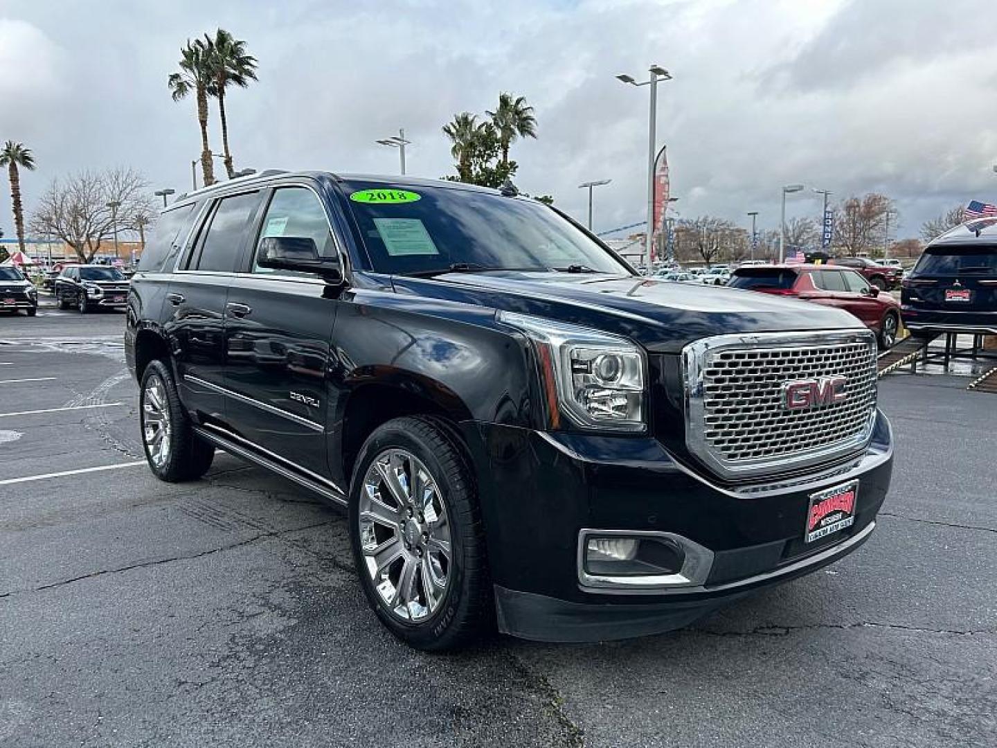 2018 BLACK GMC Yukon (1GKS1CKJ1JR) with an V8 EcoTec3 6.2 Liter engine, Automatic 10-Spd w/Overdrive transmission, located at 412 Auto Vista Drive, Palmdale, 93551, (661) 945-0620, 34.592636, -118.136681 - Photo#0
