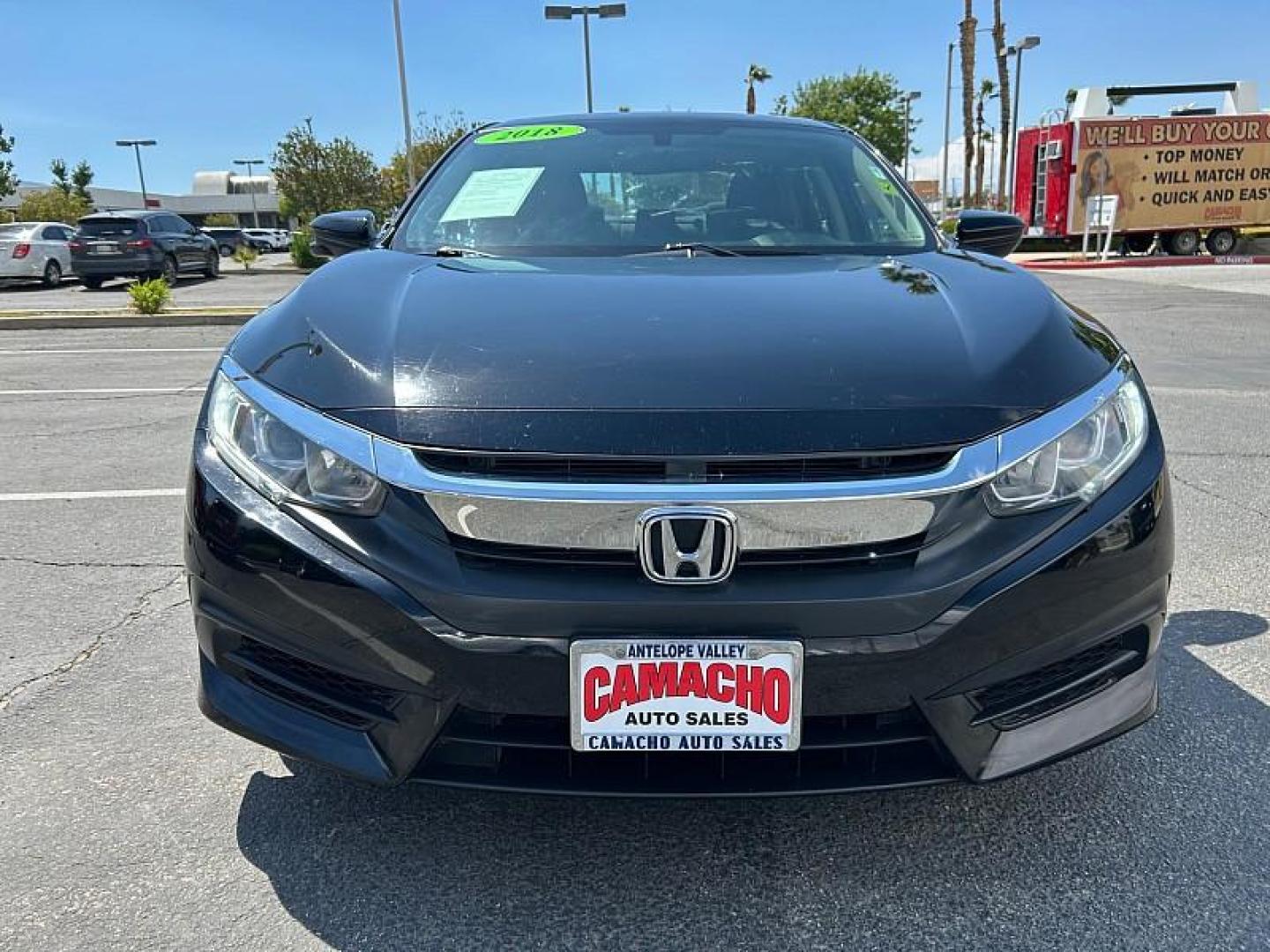 2018 BLACK Honda Civic Sedan (2HGFC2F72JH) with an 4-Cyl 2 Liter engine, Automatic CVT transmission, located at 412 Auto Vista Drive, Palmdale, 93551, (661) 945-0620, 34.592636, -118.136681 - Photo#5