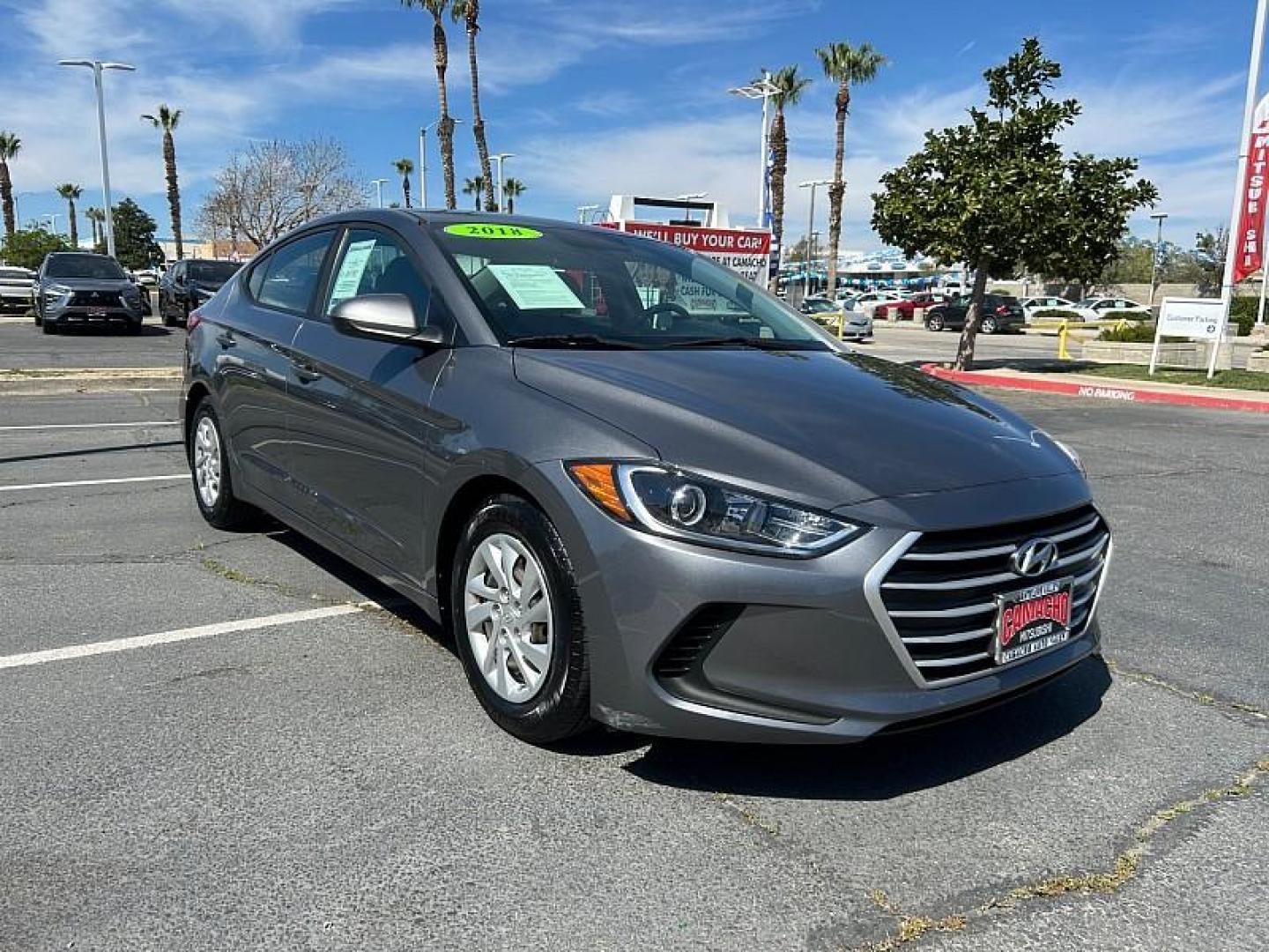 2018 GRAY Hyundai Elantra (5NPD74LF9JH) with an 4-Cyl 2.0 Liter engine, Auto 6-Spd Shiftronic transmission, located at 412 Auto Vista Drive, Palmdale, 93551, (661) 945-0620, 34.592636, -118.136681 - Photo#1
