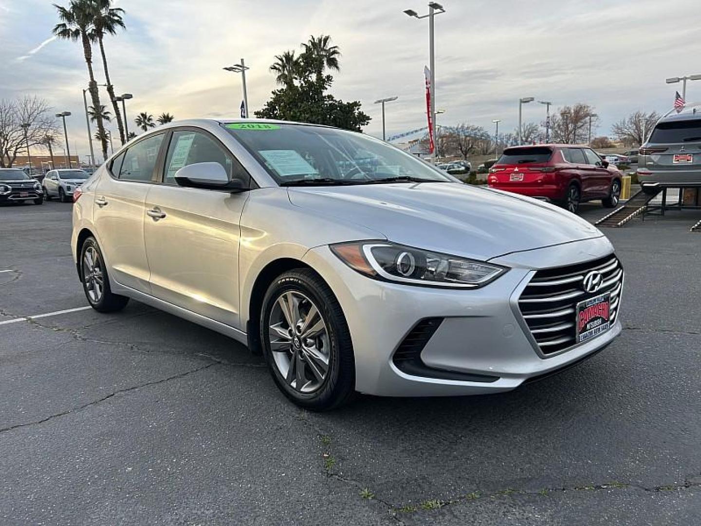 2018 SILVER Hyundai Elantra (KMHD84LF6JU) with an 4-Cyl 2.0 Liter engine, Auto 6-Spd Shiftronic transmission, located at 412 Auto Vista Drive, Palmdale, 93551, (661) 945-0620, 34.592636, -118.136681 - Photo#0