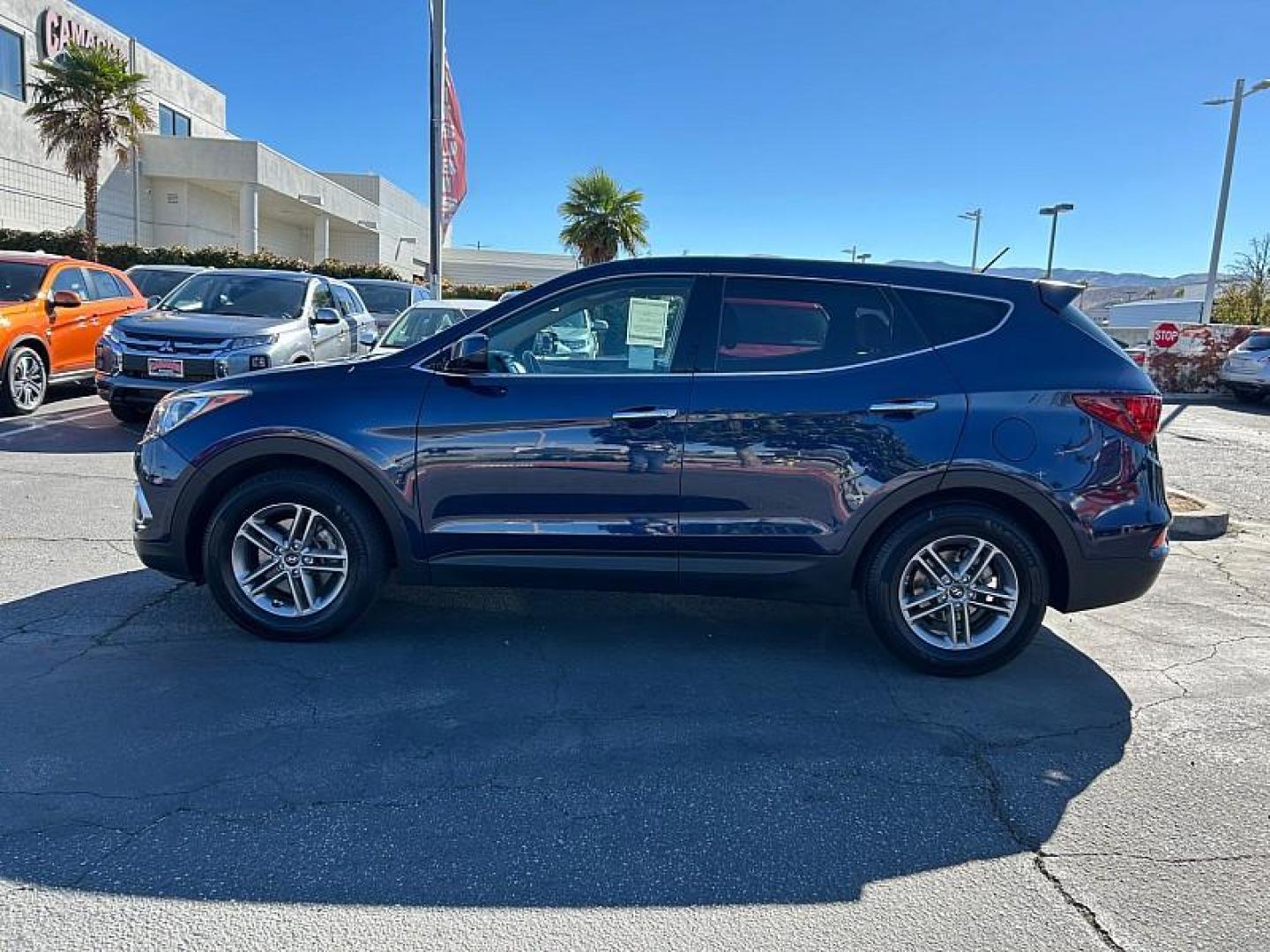 2018 BLUE Hyundai Santa Fe Sport (5XYZTDLB1JG) with an 4-Cyl GDI 2.4 Liter engine, Automatic 6-Spd w/Shiftronic transmission, located at 412 Auto Vista Drive, Palmdale, 93551, (661) 945-0620, 34.592636, -118.136681 - Photo#6
