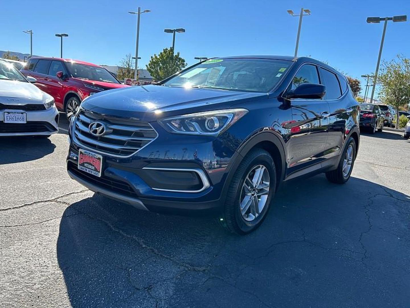 2018 BLUE Hyundai Santa Fe Sport (5XYZTDLB1JG) with an 4-Cyl GDI 2.4 Liter engine, Automatic 6-Spd w/Shiftronic transmission, located at 412 Auto Vista Drive, Palmdale, 93551, (661) 945-0620, 34.592636, -118.136681 - Photo#7