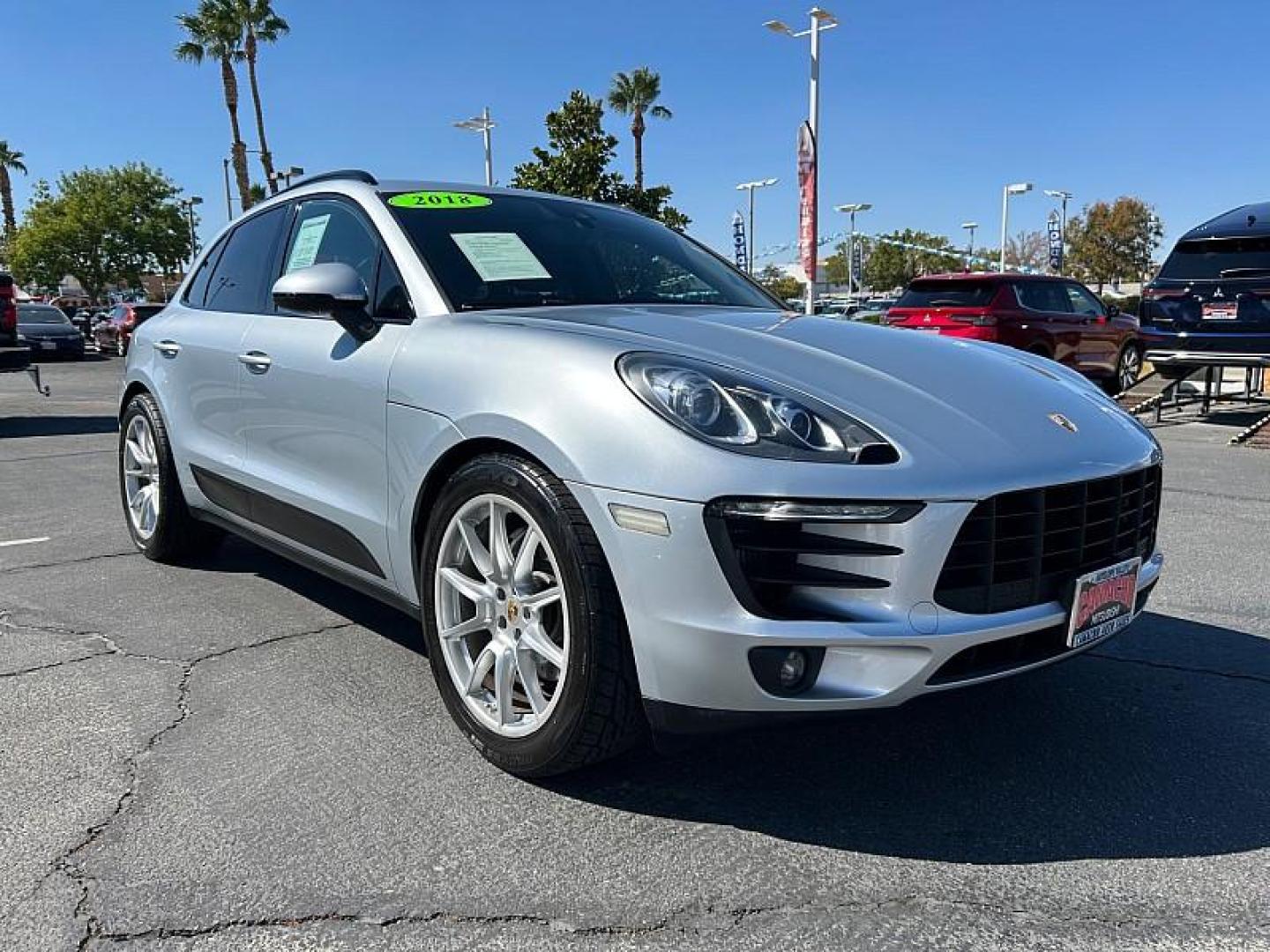 2018 SILVER Porsche Macan (WP1AB2A57JL) with an V6 Twin Turbo 3.0 Liter engine, Auto 7-Spd PDK Dbl-Cltch transmission, located at 412 Auto Vista Drive, Palmdale, 93551, (661) 945-0620, 34.592636, -118.136681 - Photo#0