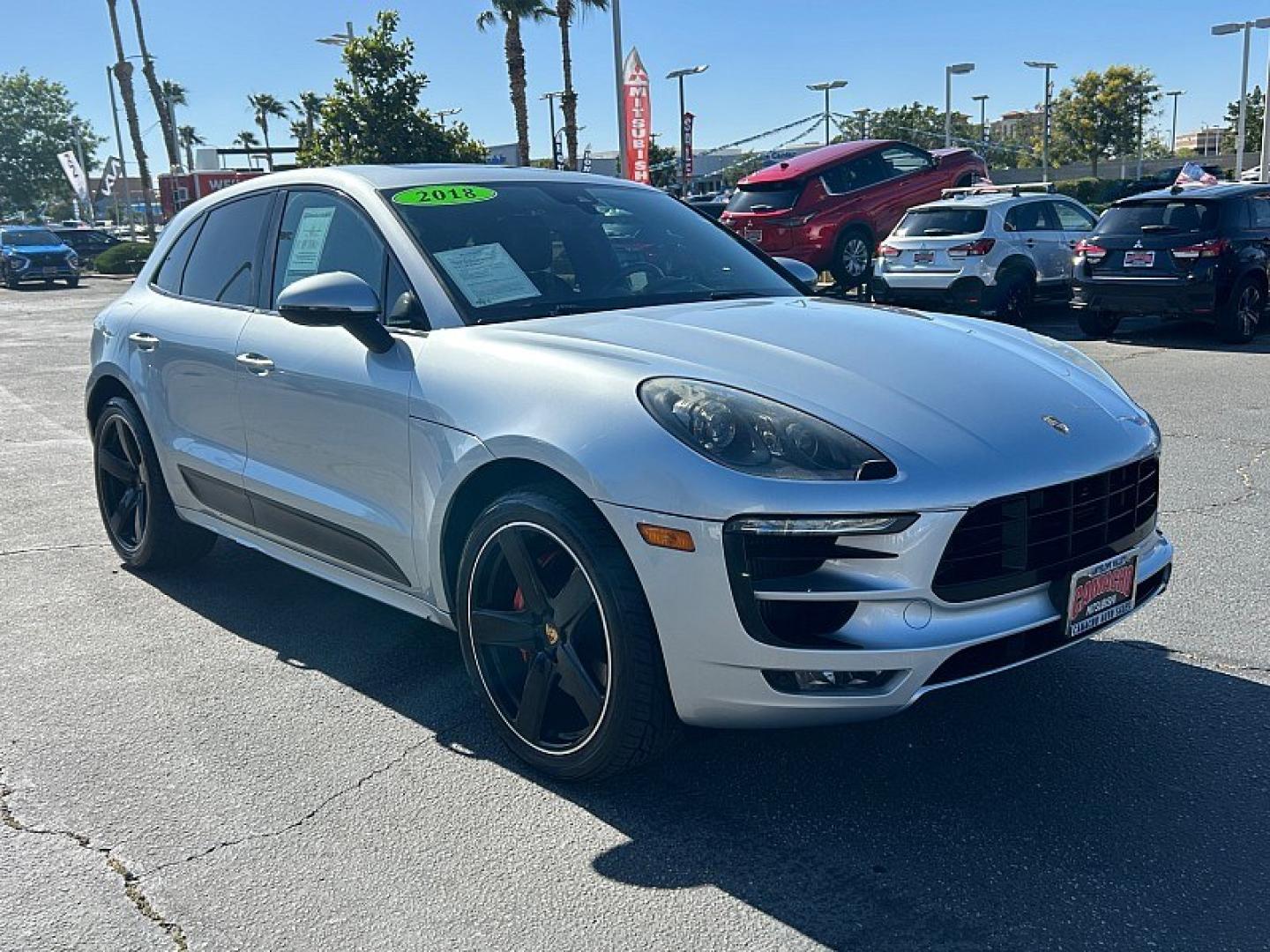 2018 SILVER Porsche Macan (WP1AG2A59JL) with an V6 Twin Turbo 3.0 Liter engine, Auto 7-Spd PDK Dbl-Cltch transmission, located at 412 Auto Vista Drive, Palmdale, 93551, (661) 945-0620, 34.592636, -118.136681- Photo#0