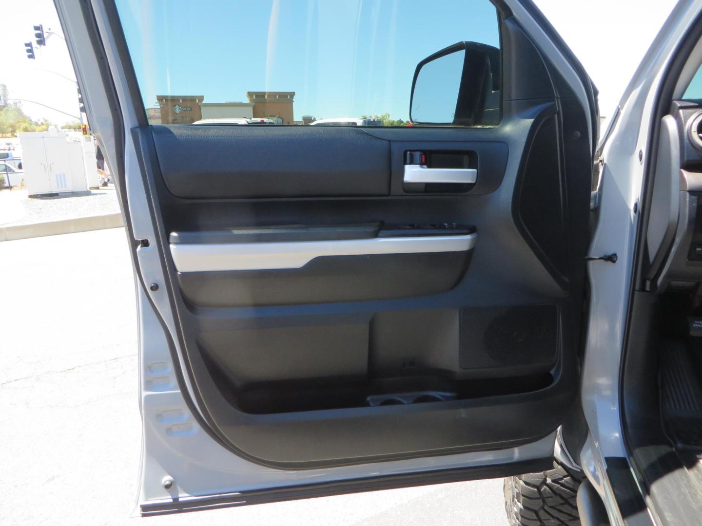 2018 Gray /Black Toyota Tundra SR5 5.7L V8 CrewMax 4WD (5TFDY5F15JX) with an 5.7L V8 DOHC 32V engine, 6A transmission, located at 2630 Grass Valley Highway, Auburn, CA, 95603, (530) 508-5100, 38.937893, -121.095482 - Lifted Tundra sitting on a Pro Comp 6" Lift kit, 37" Nitto Ridge Grappler tires, 20" Fuel Recoil wheels, N-Fab running boards, Grille Mounted Light Bar, Bilstein 5100 rear shocks, TRD dual exhaust, Fender Flares, and window tint. - Photo#17