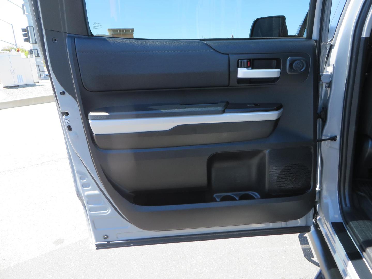 2018 Gray /Black Toyota Tundra SR5 5.7L V8 CrewMax 4WD (5TFDY5F15JX) with an 5.7L V8 DOHC 32V engine, 6A transmission, located at 2630 Grass Valley Highway, Auburn, CA, 95603, (530) 508-5100, 38.937893, -121.095482 - Lifted Tundra sitting on a Pro Comp 6" Lift kit, 37" Nitto Ridge Grappler tires, 20" Fuel Recoil wheels, N-Fab running boards, Grille Mounted Light Bar, Bilstein 5100 rear shocks, TRD dual exhaust, Fender Flares, and window tint. - Photo#37