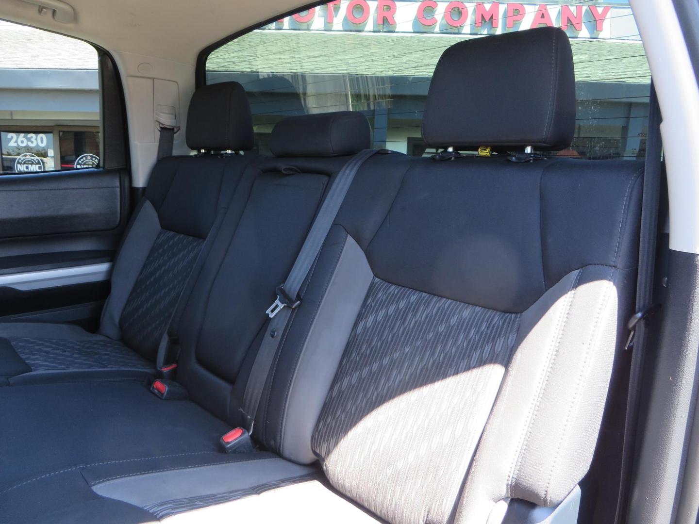 2018 Gray /Black Toyota Tundra SR5 5.7L V8 CrewMax 4WD (5TFDY5F15JX) with an 5.7L V8 DOHC 32V engine, 6A transmission, located at 2630 Grass Valley Highway, Auburn, CA, 95603, (530) 508-5100, 38.937893, -121.095482 - Lifted Tundra sitting on a Pro Comp 6" Lift kit, 37" Nitto Ridge Grappler tires, 20" Fuel Recoil wheels, N-Fab running boards, Grille Mounted Light Bar, Bilstein 5100 rear shocks, TRD dual exhaust, Fender Flares, and window tint. - Photo#40
