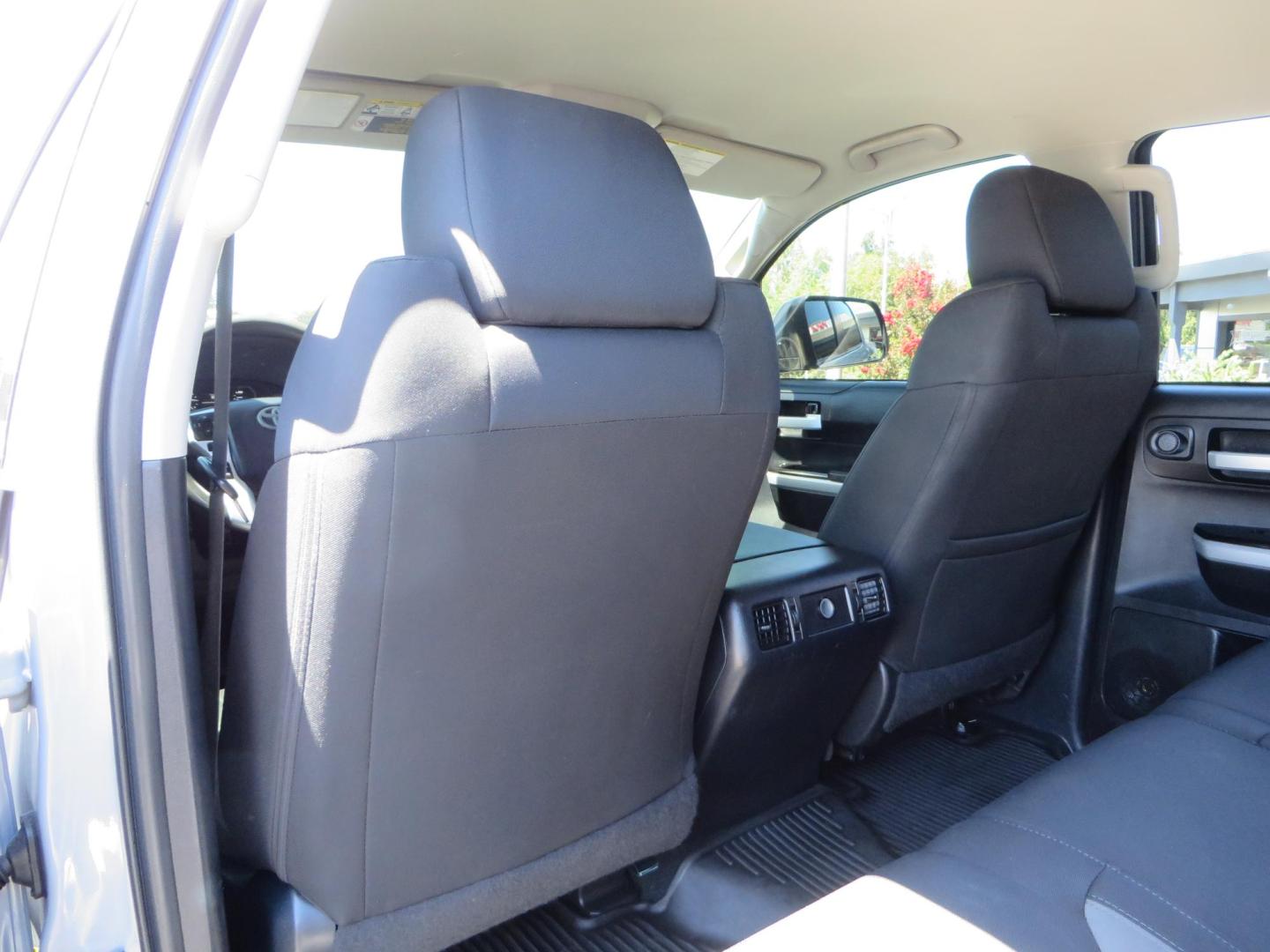 2018 Gray /Black Toyota Tundra SR5 5.7L V8 CrewMax 4WD (5TFDY5F15JX) with an 5.7L V8 DOHC 32V engine, 6A transmission, located at 2630 Grass Valley Highway, Auburn, CA, 95603, (530) 508-5100, 38.937893, -121.095482 - Lifted Tundra sitting on a Pro Comp 6" Lift kit, 37" Nitto Ridge Grappler tires, 20" Fuel Recoil wheels, N-Fab running boards, Grille Mounted Light Bar, Bilstein 5100 rear shocks, TRD dual exhaust, Fender Flares, and window tint. - Photo#41