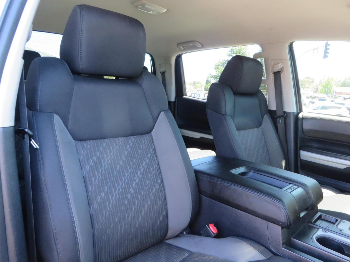2018 Gray /Black Toyota Tundra SR5 5.7L V8 CrewMax 4WD (5TFDY5F15JX) with an 5.7L V8 DOHC 32V engine, 6A transmission, located at 2630 Grass Valley Highway, Auburn, CA, 95603, (530) 508-5100, 38.937893, -121.095482 - Lifted Tundra sitting on a Pro Comp 6" Lift kit, 37" Nitto Ridge Grappler tires, 20" Fuel Recoil wheels, N-Fab running boards, Grille Mounted Light Bar, Bilstein 5100 rear shocks, TRD dual exhaust, Fender Flares, and window tint. - Photo#46