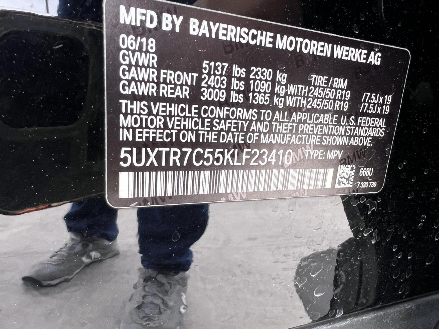 2019 BLACK /black BMW X3 xDrive30i (5UXTR7C55KL) with an 2.0L L4 DOHC 16V engine, 8A transmission, located at 30 S. Berkeley Avenue, Pasadena, CA, 91107, (626) 248-7567, 34.145447, -118.109398 - Photo#27