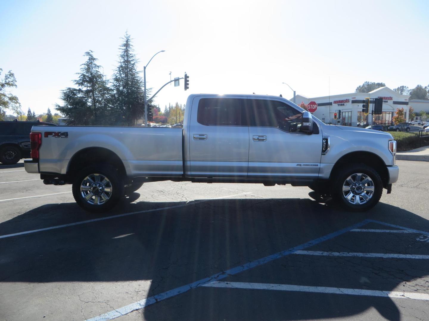 2019 SILVER /black Ford F-350 SD Platinum Crew Cab 4WD Long Bed (1FT8W3BT7KE) with an 6.7L V8 OHV 16V DIESEL engine, 6A transmission, located at 2630 Grass Valley Highway, Auburn, CA, 95603, (530) 508-5100, 38.937893, -121.095482 - Lond Bed Superduty with factory 5th wheel prep ready to tow with Rigid industries back up lights. - Photo#3