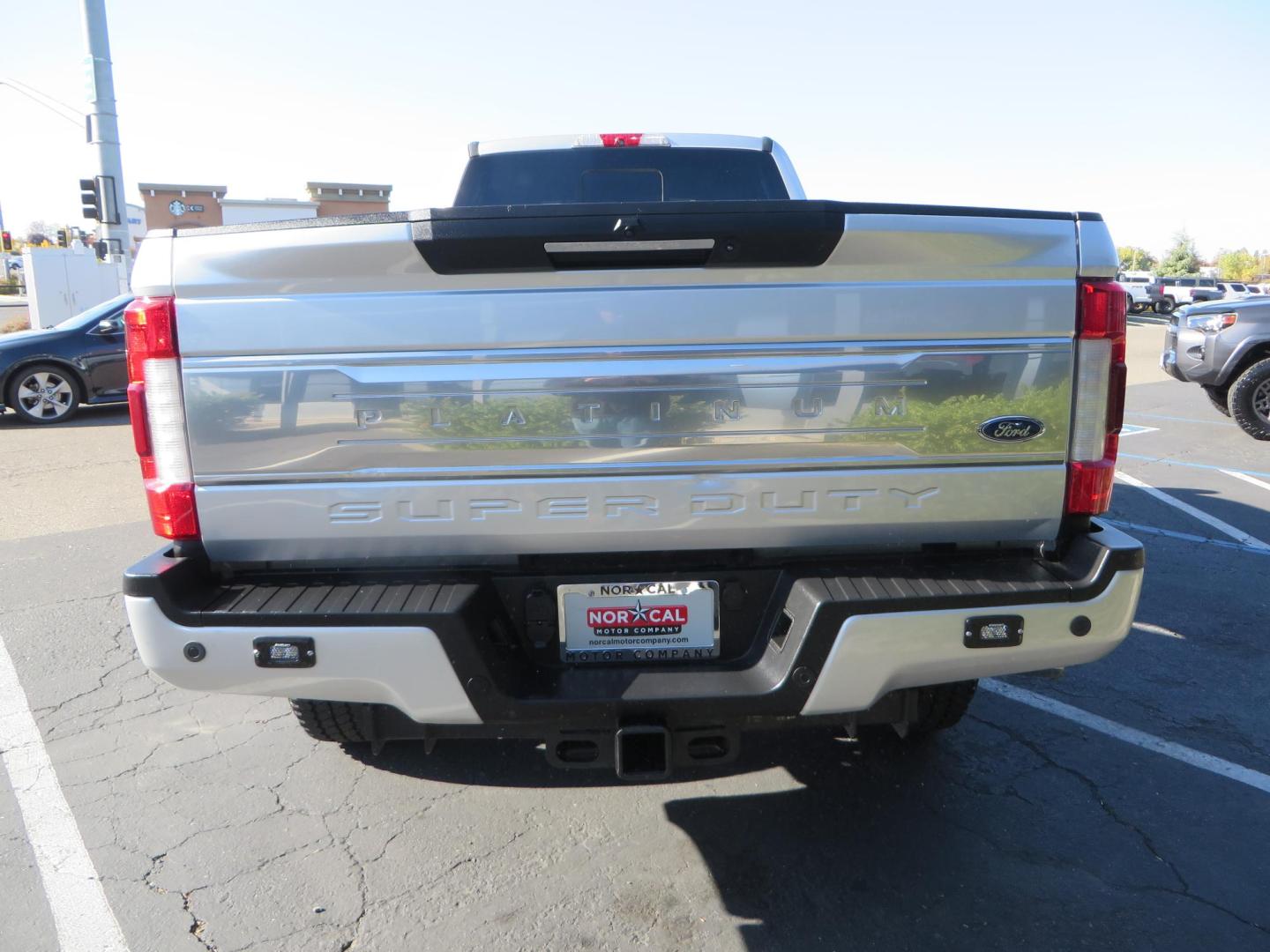 2019 SILVER /black Ford F-350 SD Platinum Crew Cab 4WD Long Bed (1FT8W3BT7KE) with an 6.7L V8 OHV 16V DIESEL engine, 6A transmission, located at 2630 Grass Valley Highway, Auburn, CA, 95603, (530) 508-5100, 38.937893, -121.095482 - Lond Bed Superduty with factory 5th wheel prep ready to tow with Rigid industries back up lights. - Photo#5