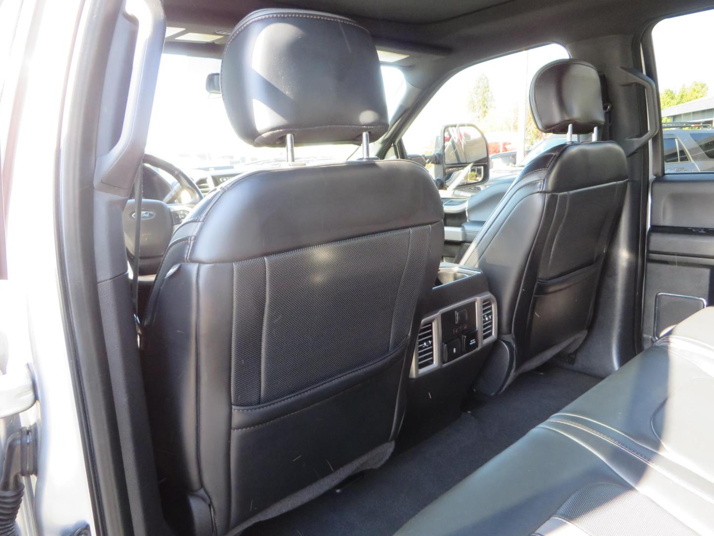 2019 SILVER /black Ford F-350 SD Platinum Crew Cab 4WD Long Bed (1FT8W3BT7KE) with an 6.7L V8 OHV 16V DIESEL engine, 6A transmission, located at 2630 Grass Valley Highway, Auburn, CA, 95603, (530) 508-5100, 38.937893, -121.095482 - Lond Bed Superduty with factory 5th wheel prep ready to tow with Rigid industries back up lights. - Photo#56
