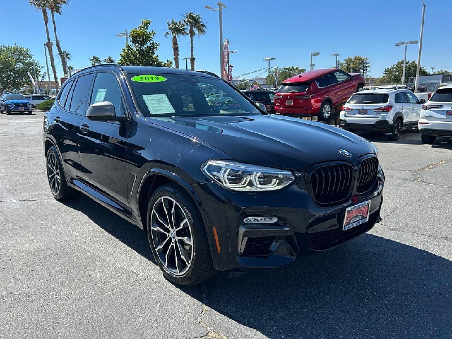 2019 BLACK BMW X3 (5UXTS3C59KL) with an 6-Cyl Turbo 3.0 Liter engine, Auto 8-Spd Stptrnc Spt transmission, located at 412 Auto Vista Drive, Palmdale, 93551, (661) 945-0620, 34.592636, -118.136681- Photo#0