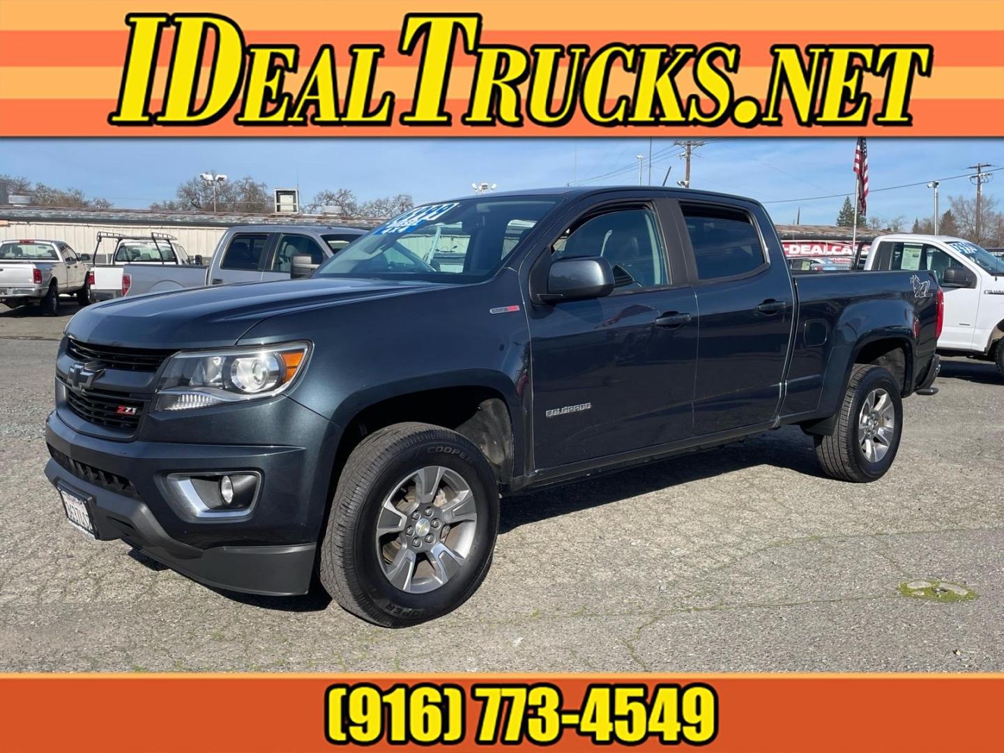 2019 Satin Steel Metallic Chevrolet Colorado Z71 (1GCPTDE18K1) with an 2.8L Duramax 2.8L Diesel Turbo I4 181hp 369ft. lbs. Common Rail Direct Injection engine, 6-Speed Shiftable Automatic transmission, located at 800 Riverside Ave, Roseville, CA, 95678, 916-773-4549 & Toll Free: 866-719-4393, 38.732265, -121.291039 - DURAMAX DIESEL CREW CAB 4X4 Z-71 ONE OWNER LEATHER - Photo#0