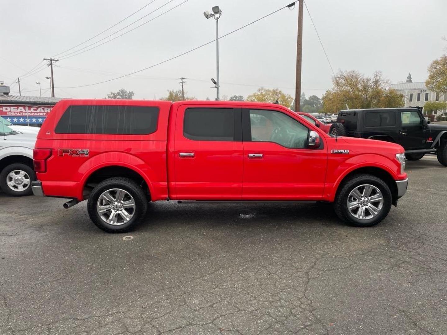 2019 Magma Red Ford F-150 Lariat (1FTEW1E44KF) with an 0.0 EcoBoost 3.5L Twin Turbo V6 375hp 470ft. lbs. Direct Injection engine, 10-Speed Shiftable Automatic transmission, located at 800 Riverside Ave, Roseville, CA, 95678, 916-773-4549 & Toll Free: 866-719-4393, 38.732265, -121.291039 - 4X4 SUPERCREW LARIAT SERVICE RECORDS ON CLEAN CARFAX - Photo#5