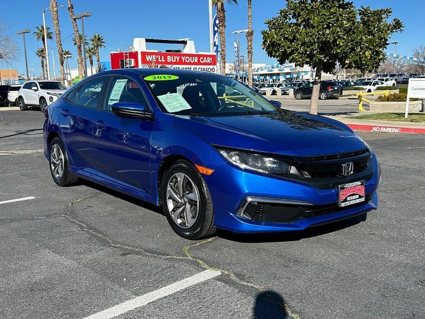 2019 BLUE Honda Civic Sedan (2HGFC2F64KH) with an 4-Cyl 2 Liter engine, Automatic CVT transmission, located at 412 Auto Vista Drive, Palmdale, 93551, (661) 945-0620, 34.592636, -118.136681 - Photo#0