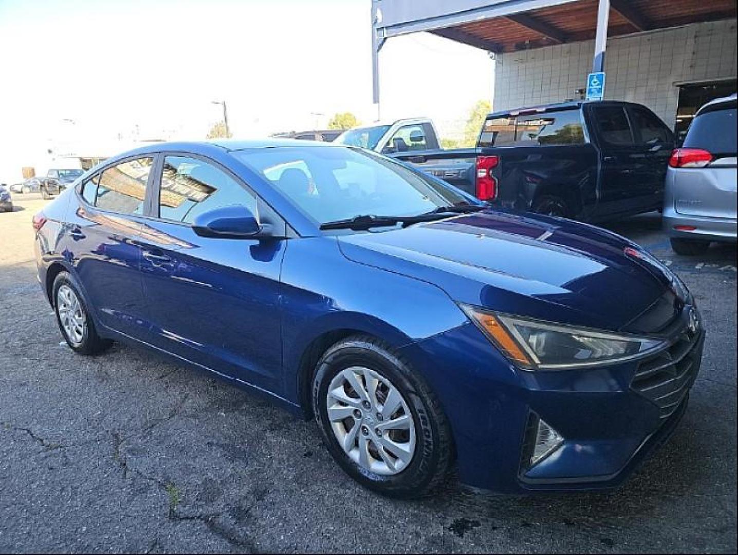 2019 BLUE Hyundai Elantra (5NPD74LF7KH) with an 4-Cyl 2.0 Liter engine, Automatic 6-Spd w/Shiftronic transmission, located at 412 Auto Vista Drive, Palmdale, 93551, (661) 945-0620, 34.592636, -118.136681 - Photo#1
