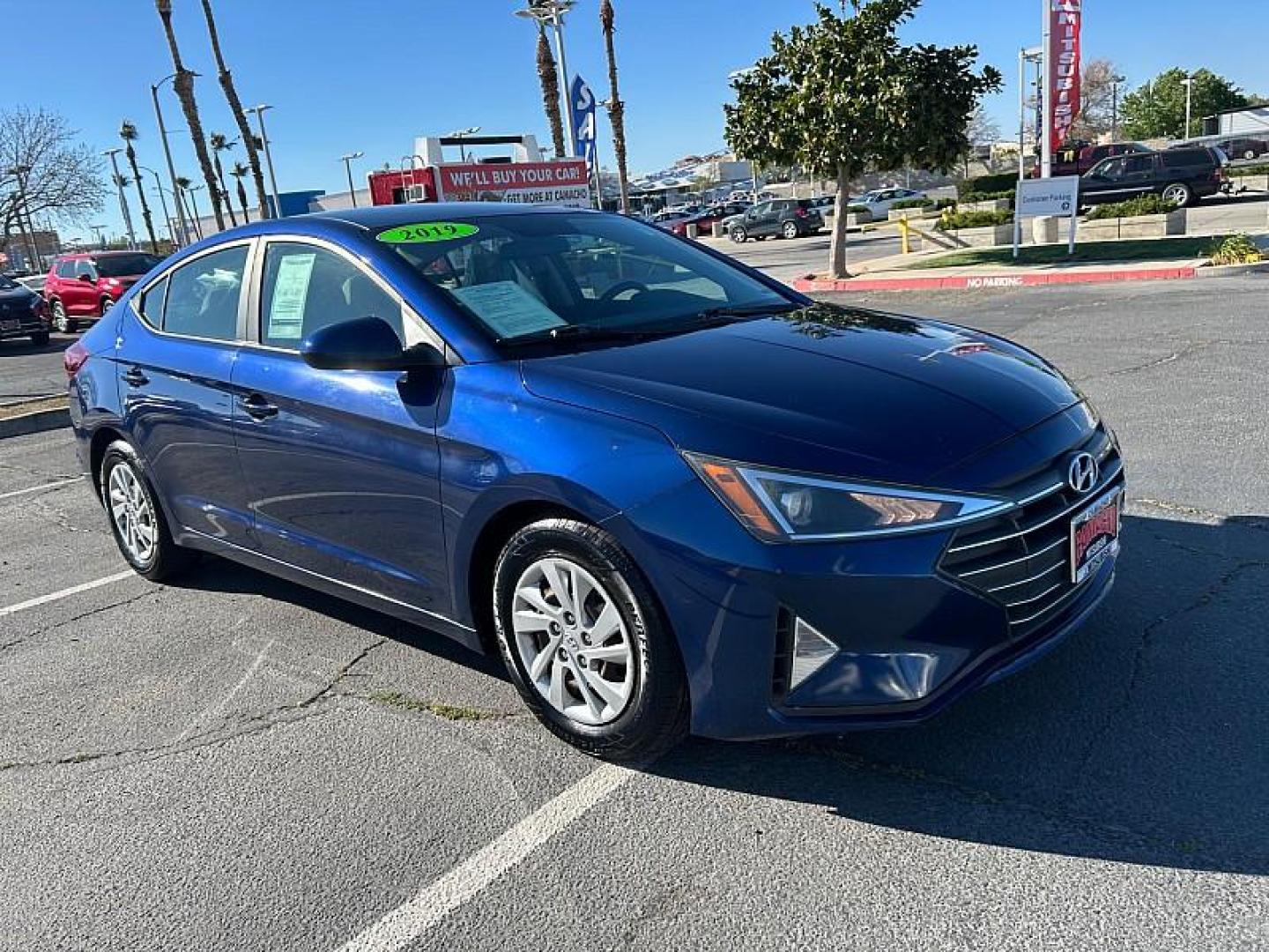 2019 BLUE Hyundai Elantra (5NPD74LF7KH) with an 4-Cyl 2.0 Liter engine, Automatic 6-Spd w/Shiftronic transmission, located at 412 Auto Vista Drive, Palmdale, 93551, (661) 945-0620, 34.592636, -118.136681- Photo#1