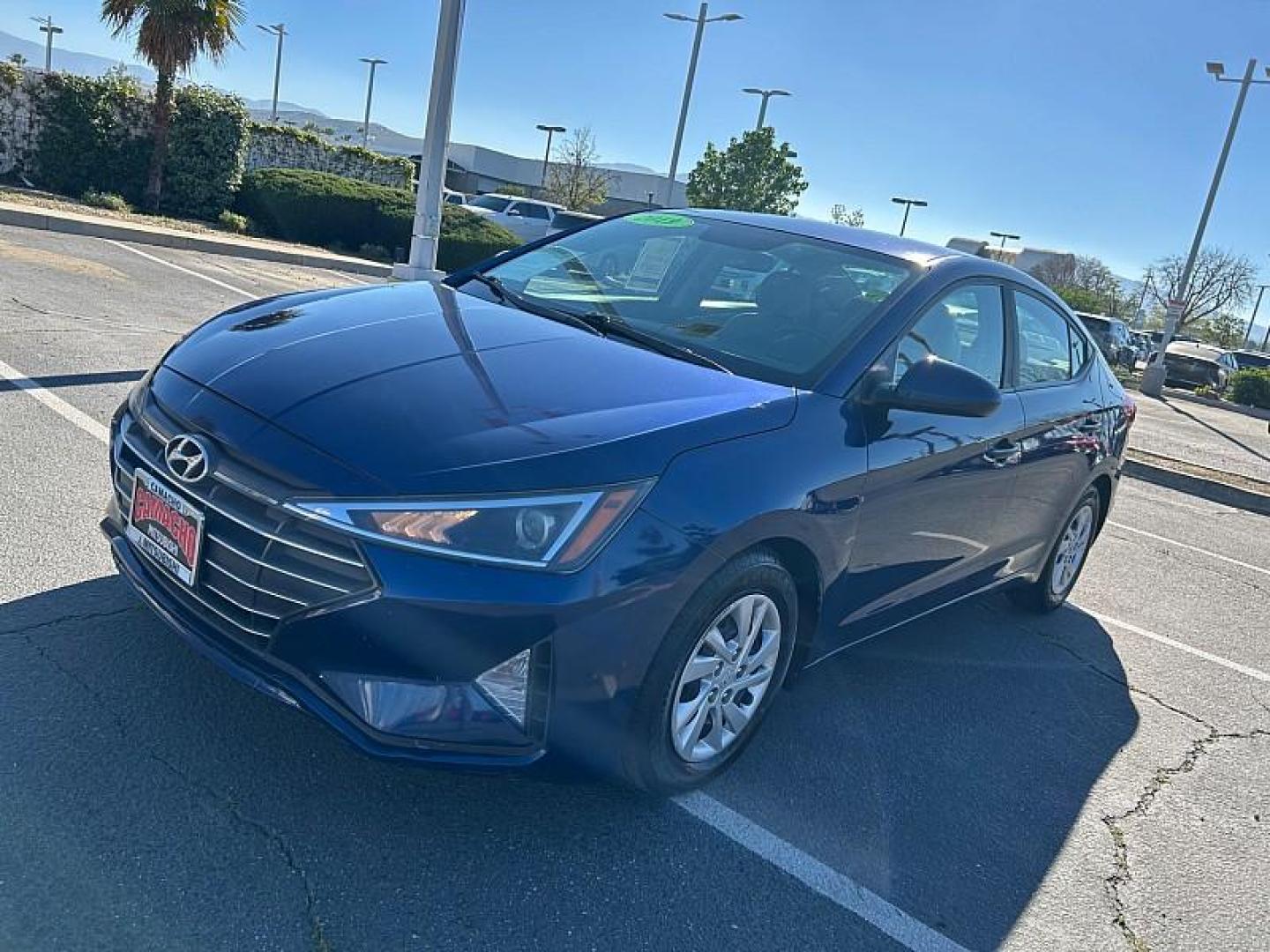 2019 BLUE Hyundai Elantra (5NPD74LF7KH) with an 4-Cyl 2.0 Liter engine, Automatic 6-Spd w/Shiftronic transmission, located at 412 Auto Vista Drive, Palmdale, 93551, (661) 945-0620, 34.592636, -118.136681- Photo#7