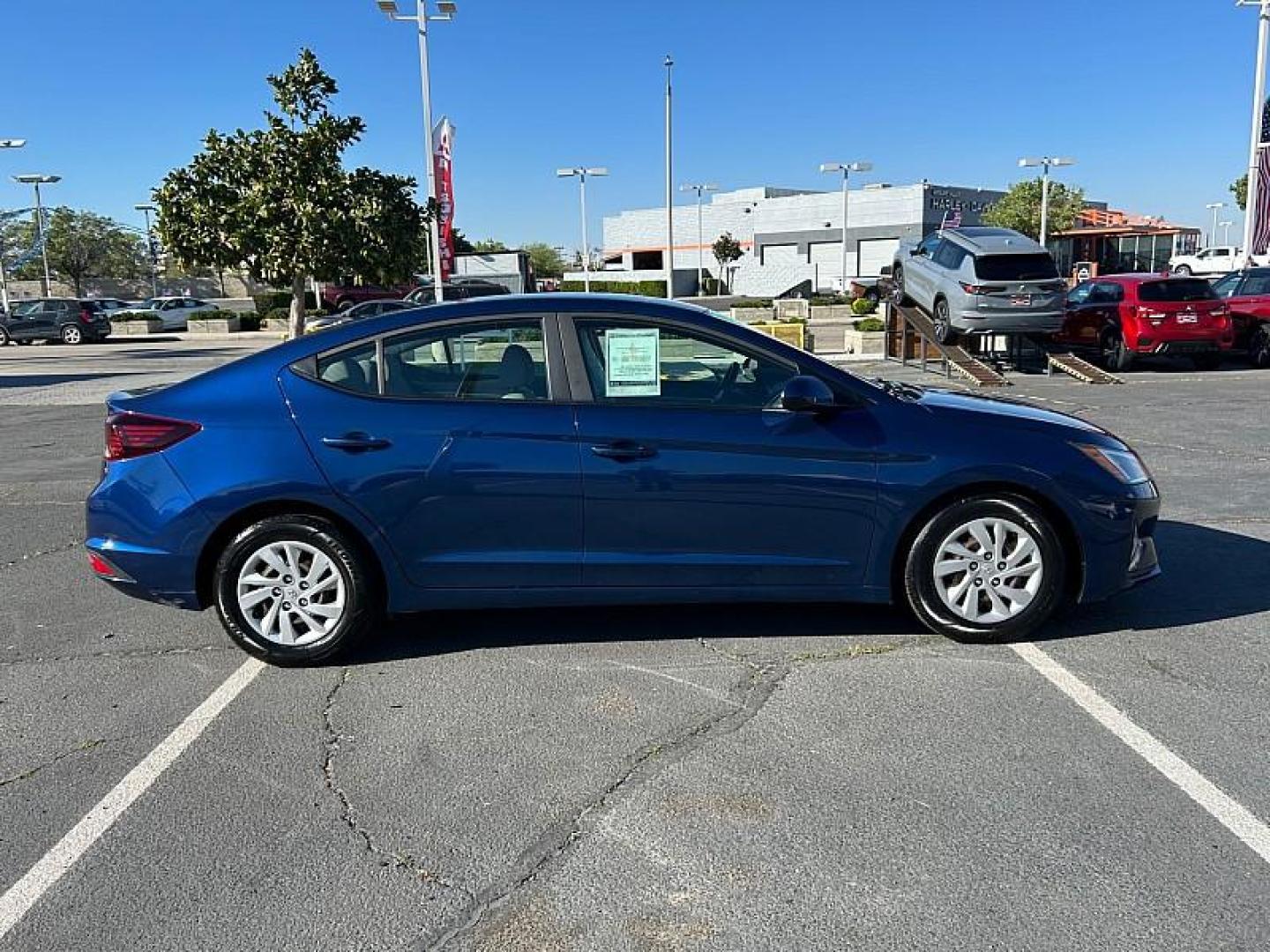 2019 BLUE Hyundai Elantra (5NPD74LF7KH) with an 4-Cyl 2.0 Liter engine, Automatic 6-Spd w/Shiftronic transmission, located at 412 Auto Vista Drive, Palmdale, 93551, (661) 945-0620, 34.592636, -118.136681- Photo#8