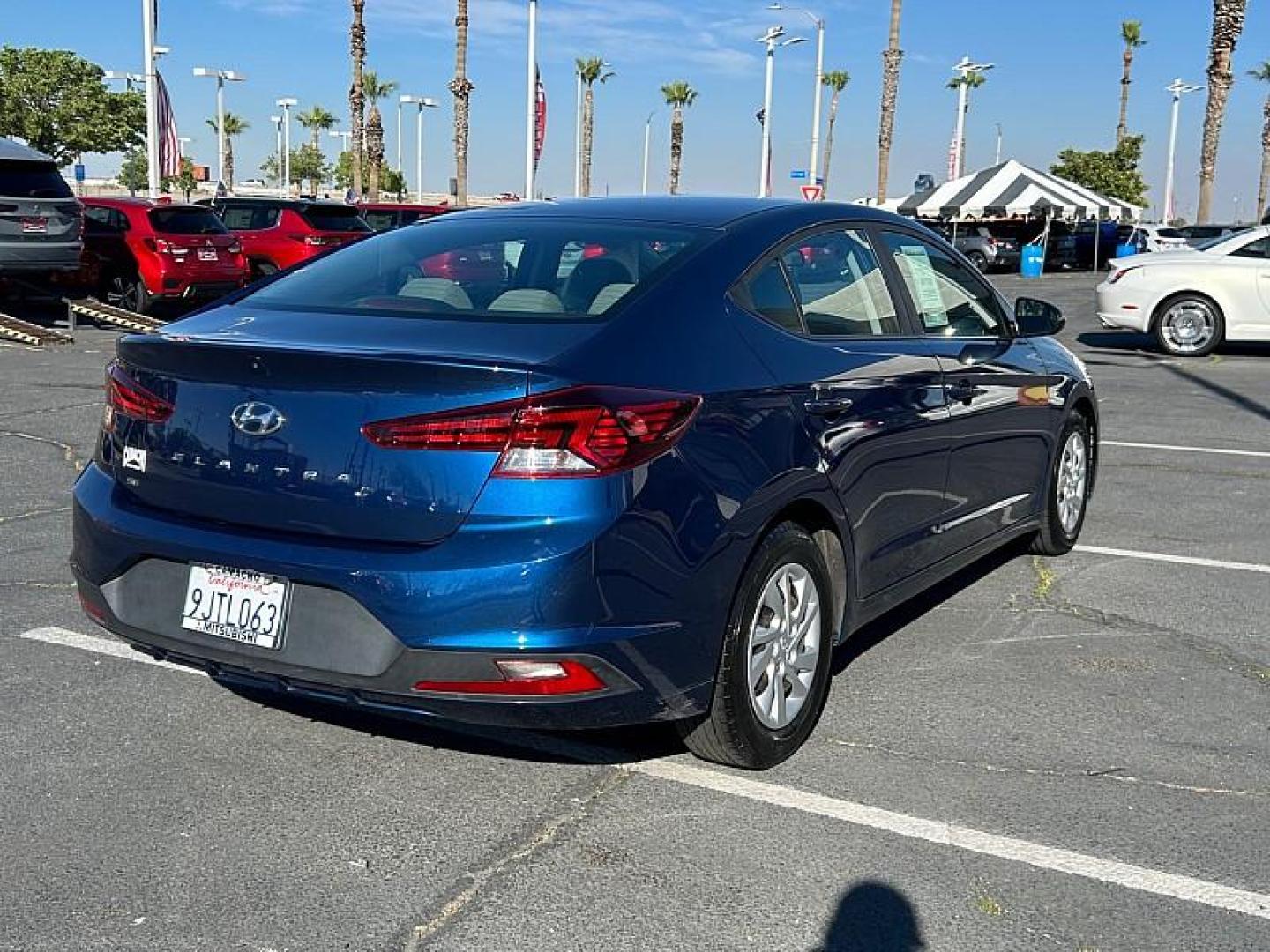 2019 BLUE Hyundai Elantra (5NPD74LF7KH) with an 4-Cyl 2.0 Liter engine, Automatic 6-Spd w/Shiftronic transmission, located at 412 Auto Vista Drive, Palmdale, 93551, (661) 945-0620, 34.592636, -118.136681- Photo#9