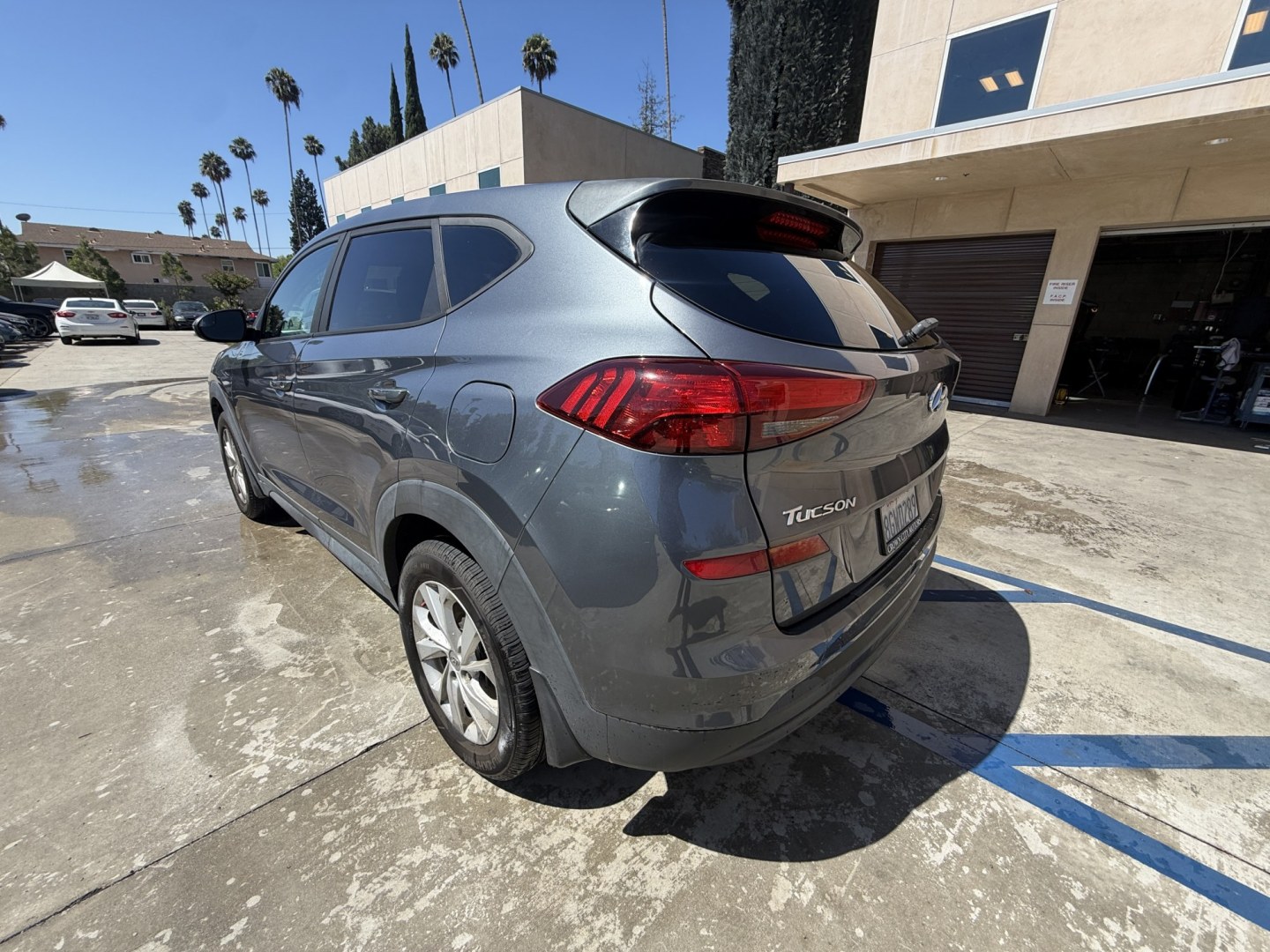 2019 Coliseum Gray /Black Hyundai Tucson SE (KM8J23A48KU) with an 2.0L L4 DOHC 16V engine, 6A transmission, located at 30 S. Berkeley Avenue, Pasadena, CA, 91107, (626) 248-7567, 34.145447, -118.109398 - DEALER IDENTIFIER: Crown City Motors Sales | Buy Here Pay Here Pasadena TARGET REGIONS: Pasadena, San Gabriel Valley, Riverside, San Bernardino FINANCING SPECIALTY: Subprime Auto Lending, In-House Financing, Bad Credit Car Loans CA VEHICLE: 2019 Hyundai Tucson SE 2.0L (VIN: KM8J23A48KU859863)- Photo#2
