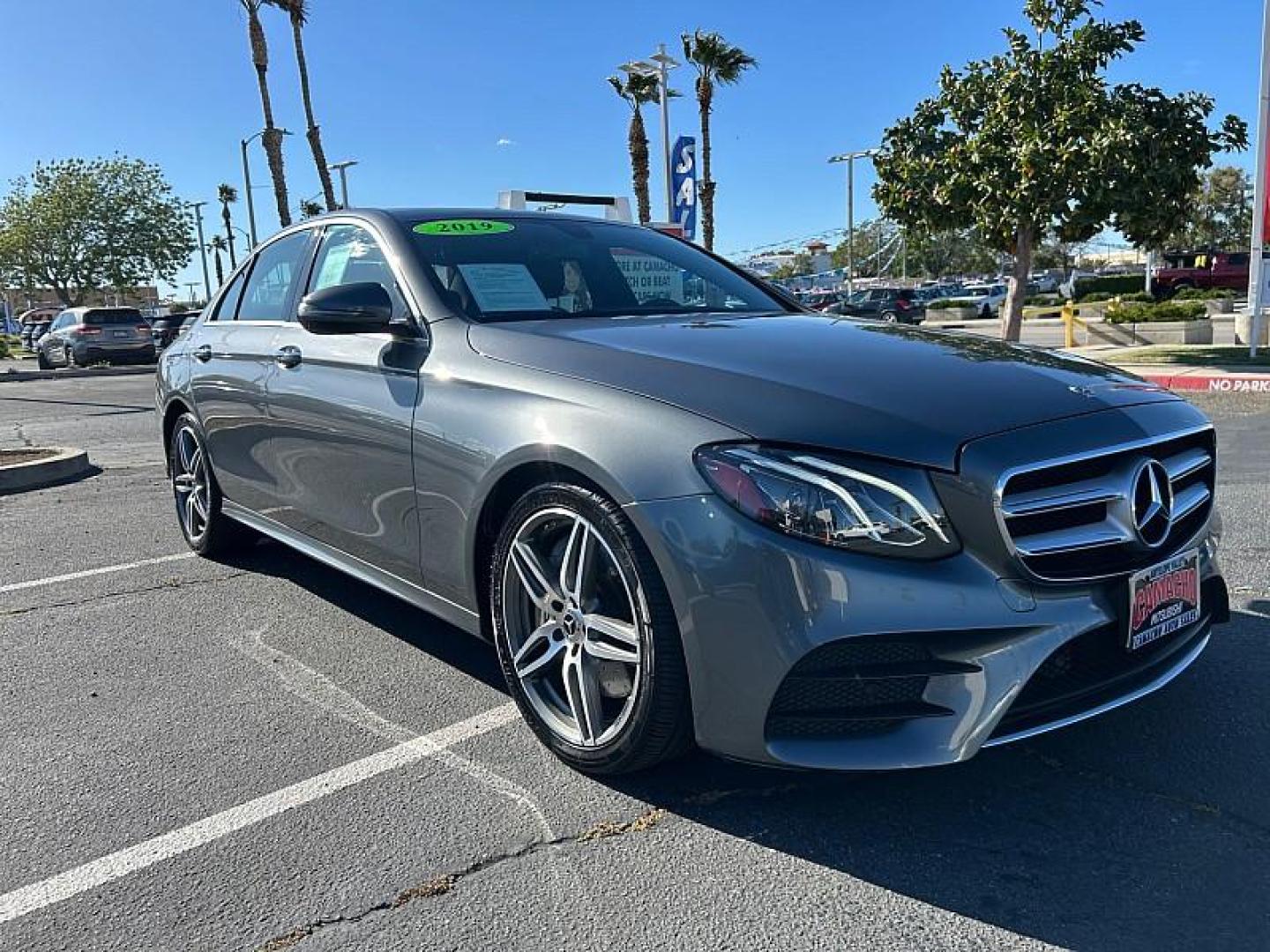 2019 GRAY Mercedes-Benz E-Class (WDDZF4KB0KA) with an 4-Cyl Turbo 2.0 Liter engine, Automatic 9-Spd 9G-Tronic transmission, located at 412 Auto Vista Drive, Palmdale, 93551, (661) 945-0620, 34.592636, -118.136681 - Photo#0