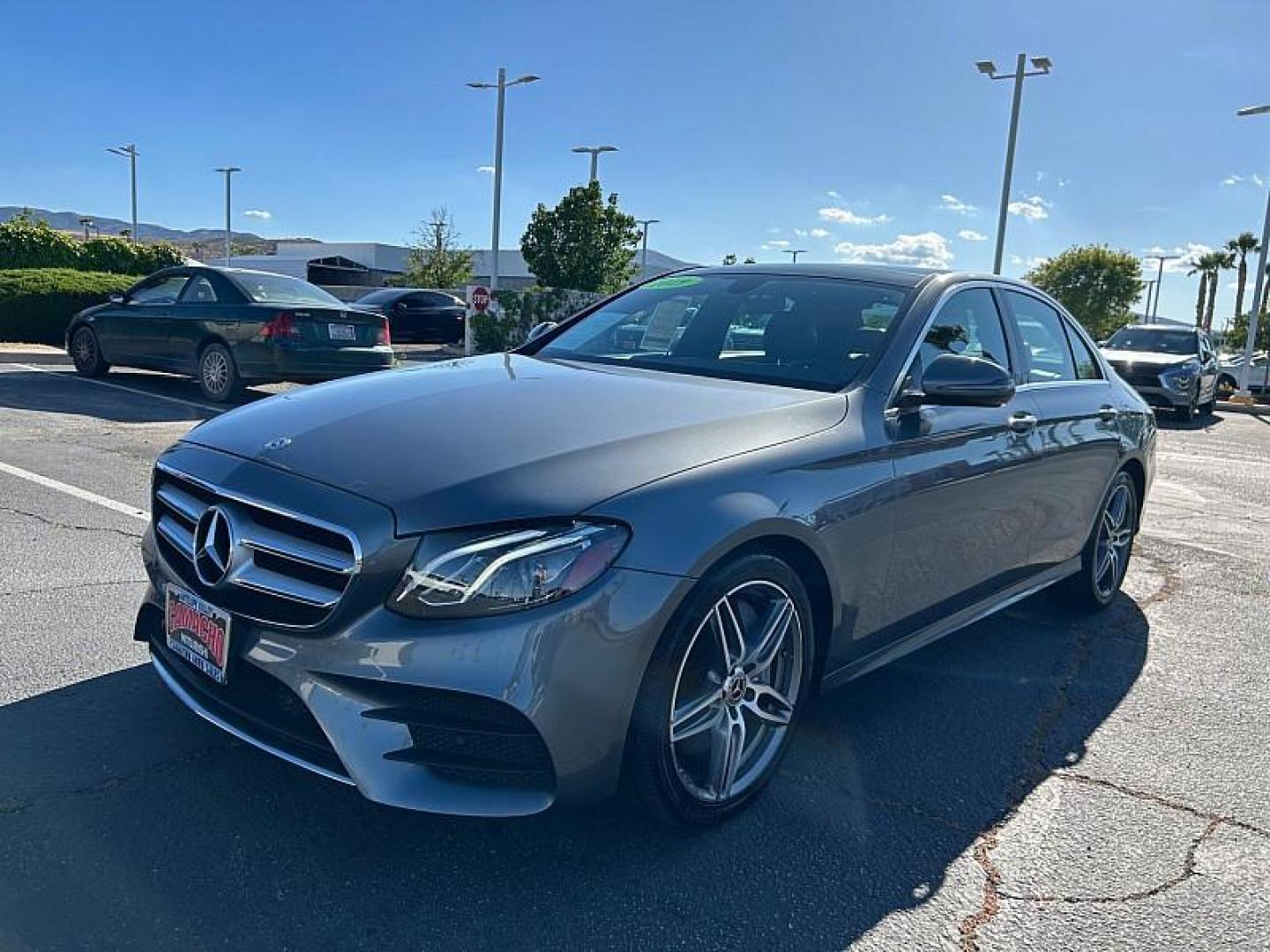 2019 GRAY Mercedes-Benz E-Class (WDDZF4KB0KA) with an 4-Cyl Turbo 2.0 Liter engine, Automatic 9-Spd 9G-Tronic transmission, located at 412 Auto Vista Drive, Palmdale, 93551, (661) 945-0620, 34.592636, -118.136681 - Photo#1