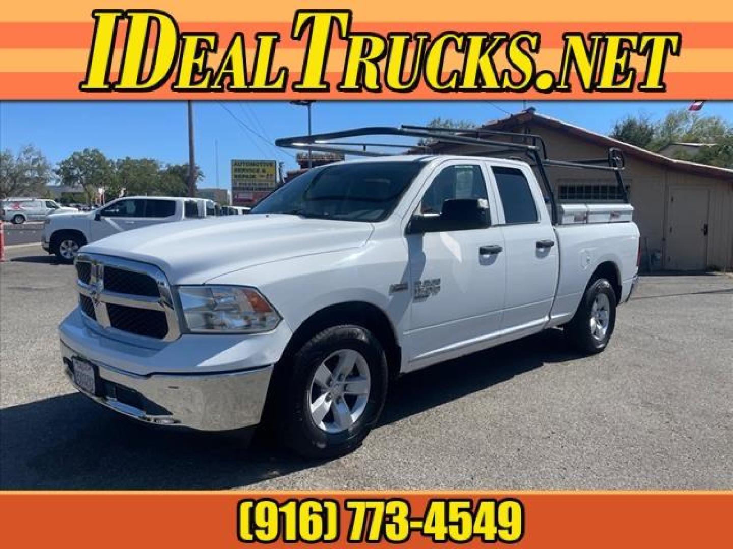 2019 Bright White Clear Coat RAM 1500 Classic Tradesman (1C6RR6FT1KS) with an 5.7L HEMI 5.7L V8 395hp 410ft. Sequential Multiport Fuel Injection engine, 8-Speed Shiftable Automatic transmission, located at 800 Riverside Ave, Roseville, CA, 95678, 916-773-4549 & Toll Free: 866-719-4393, 38.732265, -121.291039 - QUAD CAB TRADESMAN 5.7 HEMI V8 ONE OWNER CLEAN CARFAX - Photo#0