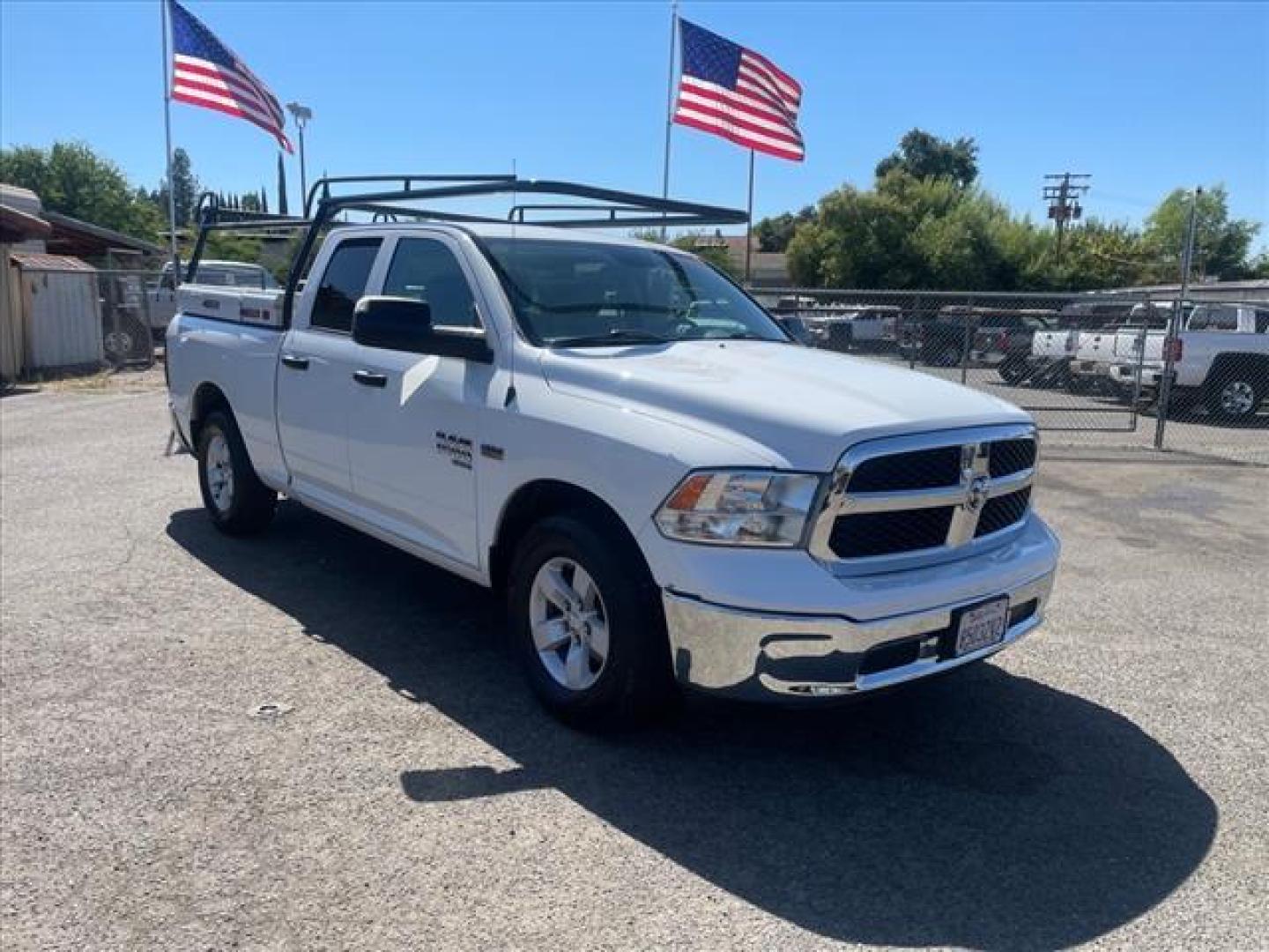 2019 Bright White Clear Coat RAM 1500 Classic Tradesman (1C6RR6FT1KS) with an 5.7L HEMI 5.7L V8 395hp 410ft. Sequential Multiport Fuel Injection engine, 8-Speed Shiftable Automatic transmission, located at 800 Riverside Ave, Roseville, CA, 95678, 916-773-4549 & Toll Free: 866-719-4393, 38.732265, -121.291039 - QUAD CAB TRADESMAN 5.7 HEMI V8 ONE OWNER CLEAN CARFAX - Photo#1
