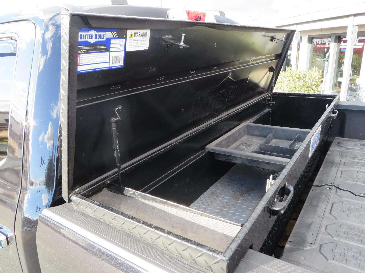 2020 BLACK /BROWN Ford F-350 SD King Ranch Crew Cab Long Bed 4WD (1FT8W3BT7LE) with an 6.7L V8 OHV 16V DIESEL engine, 6A transmission, located at 2630 Grass Valley Highway, Auburn, CA, 95603, (530) 508-5100, 38.937893, -121.095482 - Features a Decked Truck Bed storage system, Better Build toolbox, Bolt cable locks, Bug Defelector, and Weathertech side window deflectors.- Photo#15