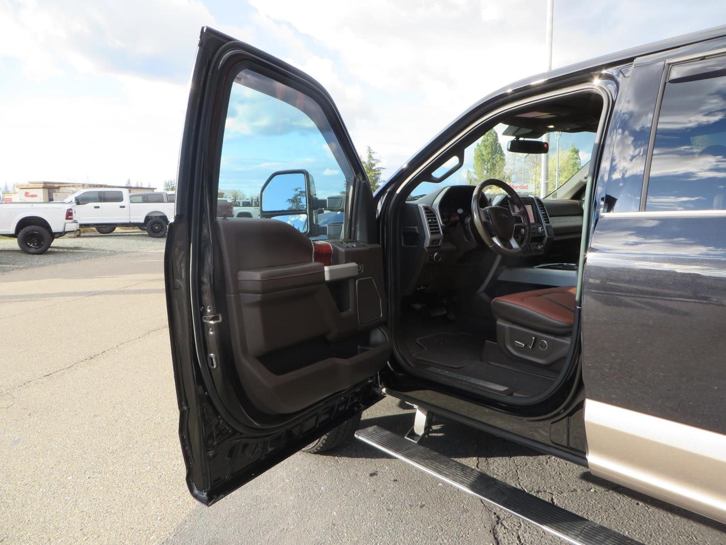 2020 BLACK /BROWN Ford F-350 SD King Ranch Crew Cab Long Bed 4WD (1FT8W3BT7LE) with an 6.7L V8 OHV 16V DIESEL engine, 6A transmission, located at 2630 Grass Valley Highway, Auburn, CA, 95603, (530) 508-5100, 38.937893, -121.095482 - Features a Decked Truck Bed storage system, Better Build toolbox, Bolt cable locks, Bug Defelector, and Weathertech side window deflectors.- Photo#20