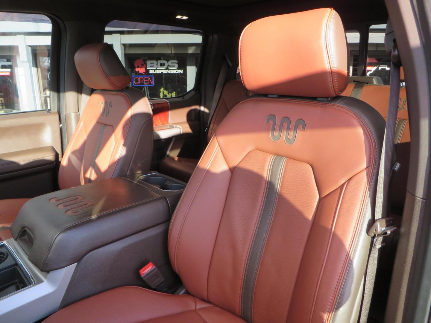 2020 BLACK /BROWN Ford F-350 SD King Ranch Crew Cab Long Bed 4WD (1FT8W3BT7LE) with an 6.7L V8 OHV 16V DIESEL engine, 6A transmission, located at 2630 Grass Valley Highway, Auburn, CA, 95603, (530) 508-5100, 38.937893, -121.095482 - Features a Decked Truck Bed storage system, Better Build toolbox, Bolt cable locks, Bug Defelector, and Weathertech side window deflectors.- Photo#22