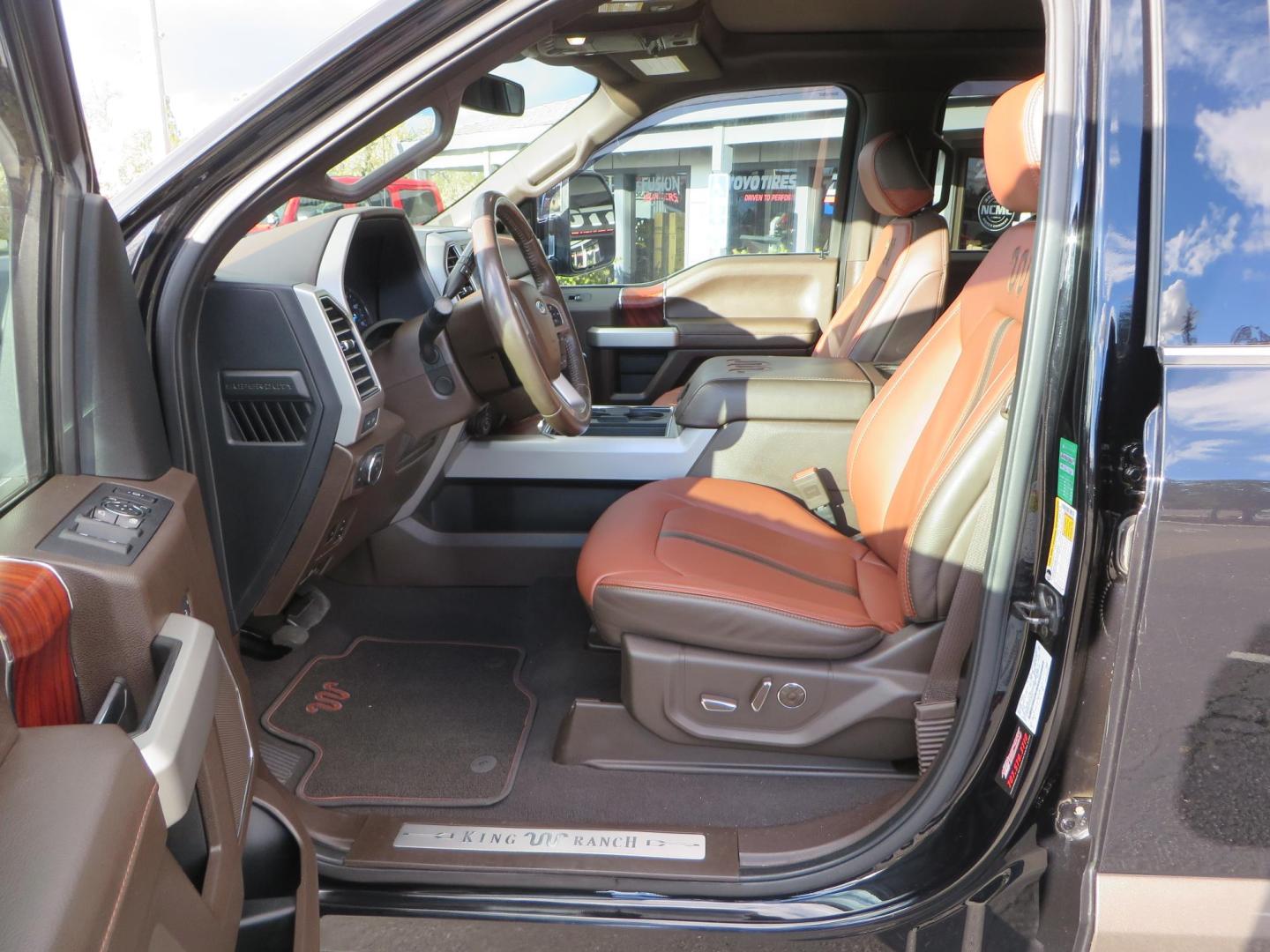 2020 BLACK /BROWN Ford F-350 SD King Ranch Crew Cab Long Bed 4WD (1FT8W3BT7LE) with an 6.7L V8 OHV 16V DIESEL engine, 6A transmission, located at 2630 Grass Valley Highway, Auburn, CA, 95603, (530) 508-5100, 38.937893, -121.095482 - Features a Decked Truck Bed storage system, Better Build toolbox, Bolt cable locks, Bug Defelector, and Weathertech side window deflectors.- Photo#23