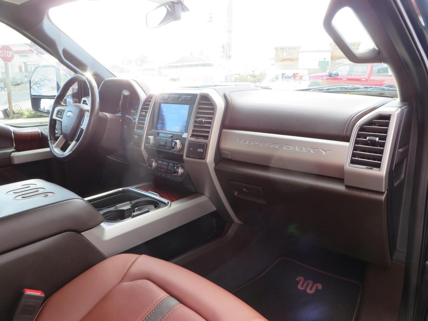 2020 BLACK /BROWN Ford F-350 SD King Ranch Crew Cab Long Bed 4WD (1FT8W3BT7LE) with an 6.7L V8 OHV 16V DIESEL engine, 6A transmission, located at 2630 Grass Valley Highway, Auburn, CA, 95603, (530) 508-5100, 38.937893, -121.095482 - Features a Decked Truck Bed storage system, Better Build toolbox, Bolt cable locks, Bug Defelector, and Weathertech side window deflectors.- Photo#61