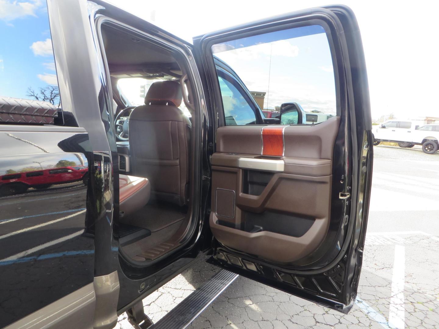 2020 BLACK /BROWN Ford F-350 SD King Ranch Crew Cab Long Bed 4WD (1FT8W3BT7LE) with an 6.7L V8 OHV 16V DIESEL engine, 6A transmission, located at 2630 Grass Valley Highway, Auburn, CA, 95603, (530) 508-5100, 38.937893, -121.095482 - Features a Decked Truck Bed storage system, Better Build toolbox, Bolt cable locks, Bug Defelector, and Weathertech side window deflectors.- Photo#63