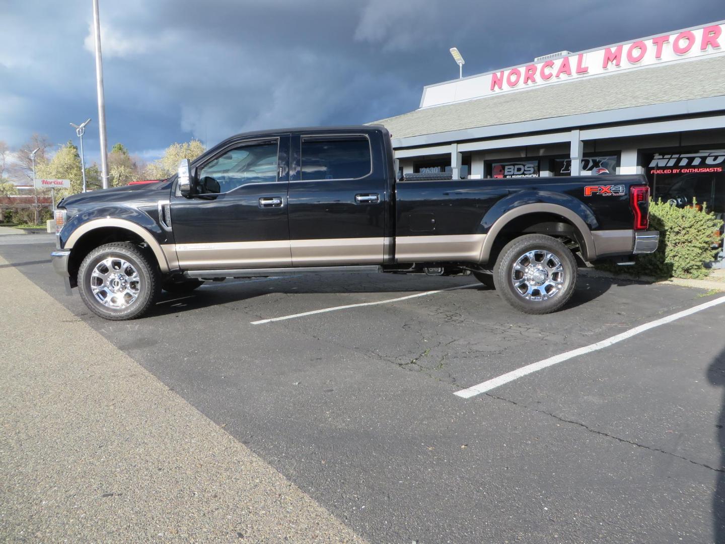 2020 BLACK /BROWN Ford F-350 SD King Ranch Crew Cab Long Bed 4WD (1FT8W3BT7LE) with an 6.7L V8 OHV 16V DIESEL engine, 6A transmission, located at 2630 Grass Valley Highway, Auburn, CA, 95603, (530) 508-5100, 38.937893, -121.095482 - Features a Decked Truck Bed storage system, Better Build toolbox, Bolt cable locks, Bug Defelector, and Weathertech side window deflectors.- Photo#7