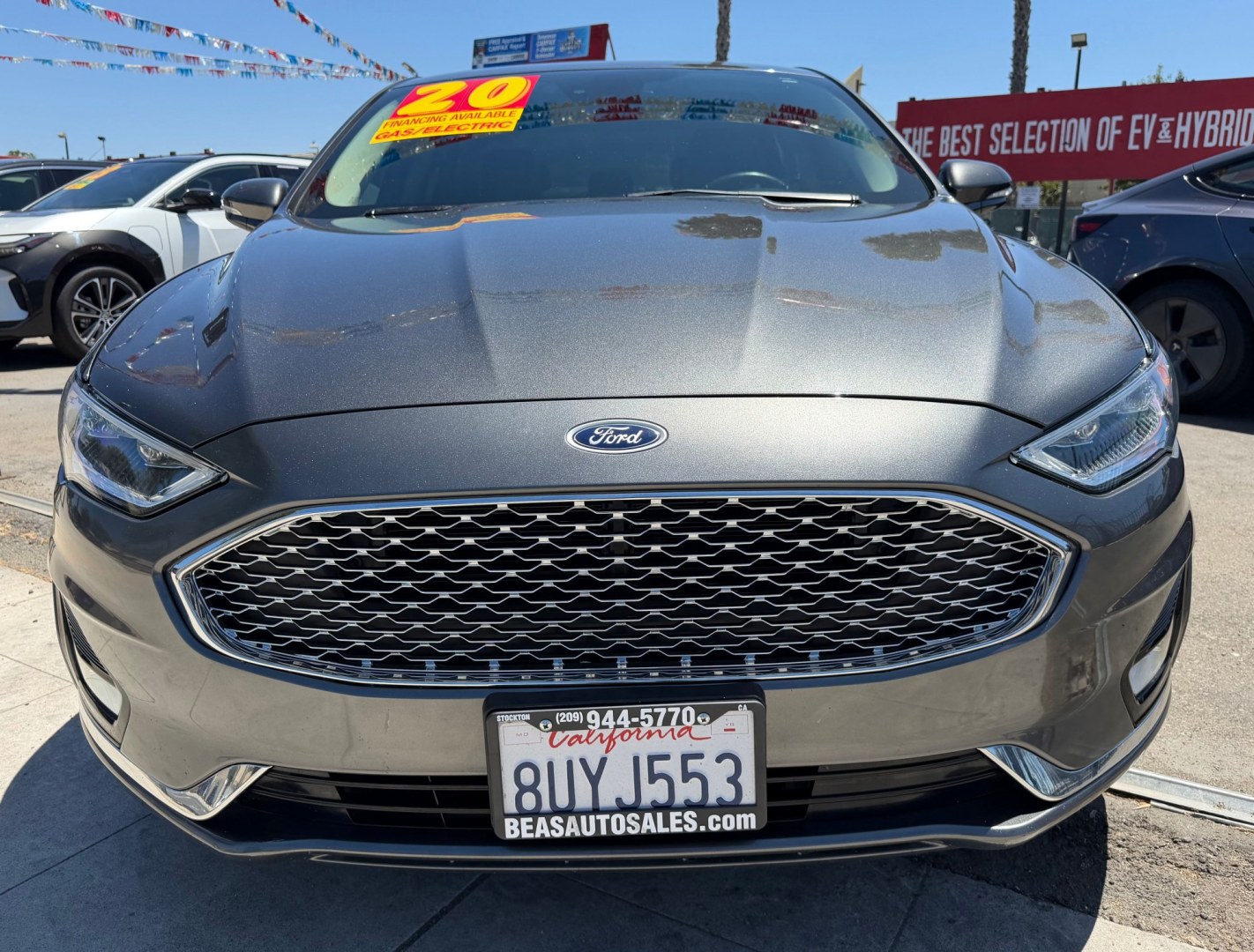 2020 Ford Fusion Energi Titanium (3FA6P0SU7LR) with an 2.0L L4 DOHC 16V HYBRID engine, CVT transmission, located at 744 E Miner Ave, Stockton, CA, 95202, (209) 944-5770, 37.956863, -121.282082- Photo#2